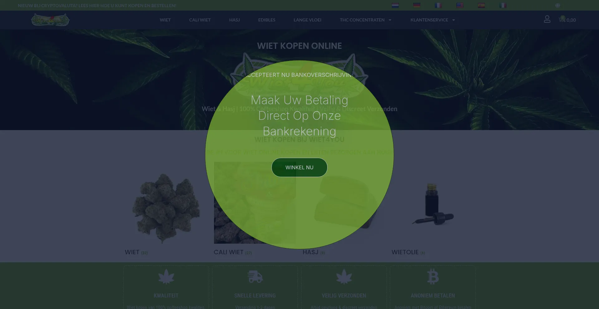 Website screenshot of Wiet4you.store