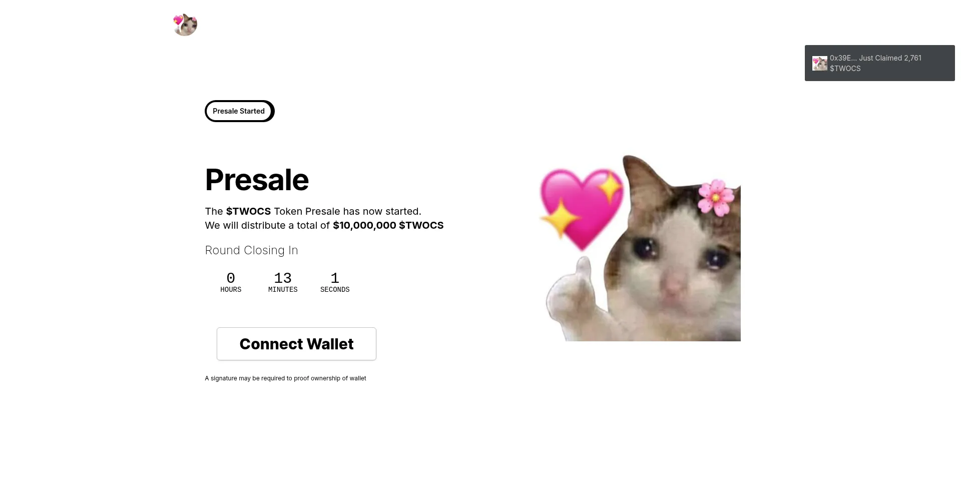 Website screenshot of Wiflove.live
