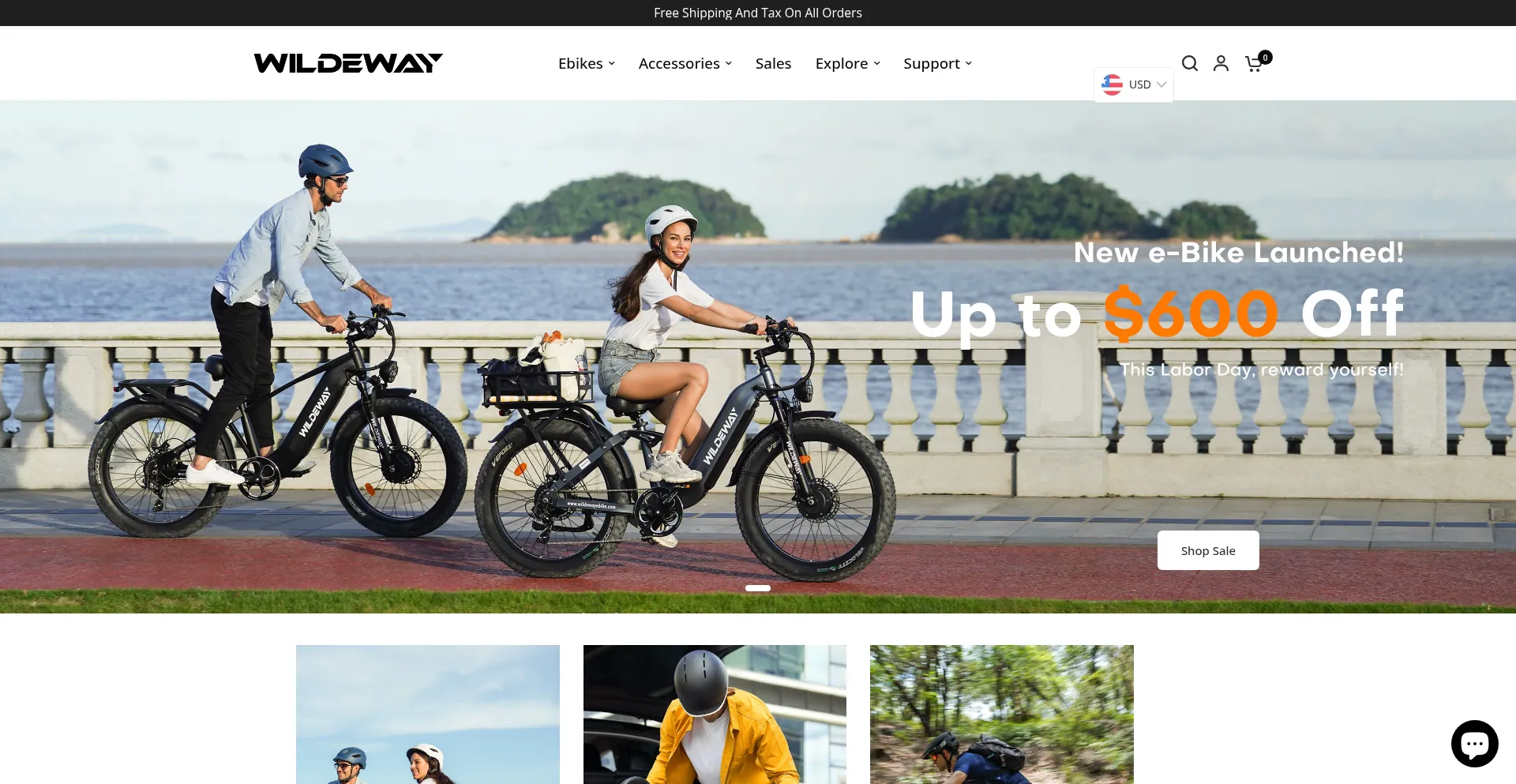 Wildewayebike.com Screenshot