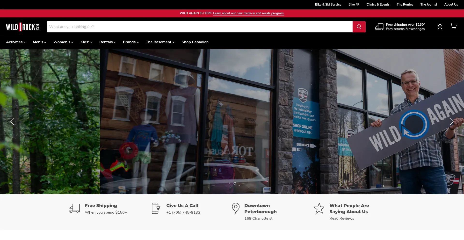 Website screenshot of Wildrock.net