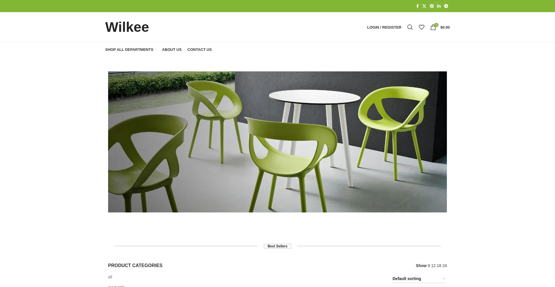 Website screenshot of Wilkee.com