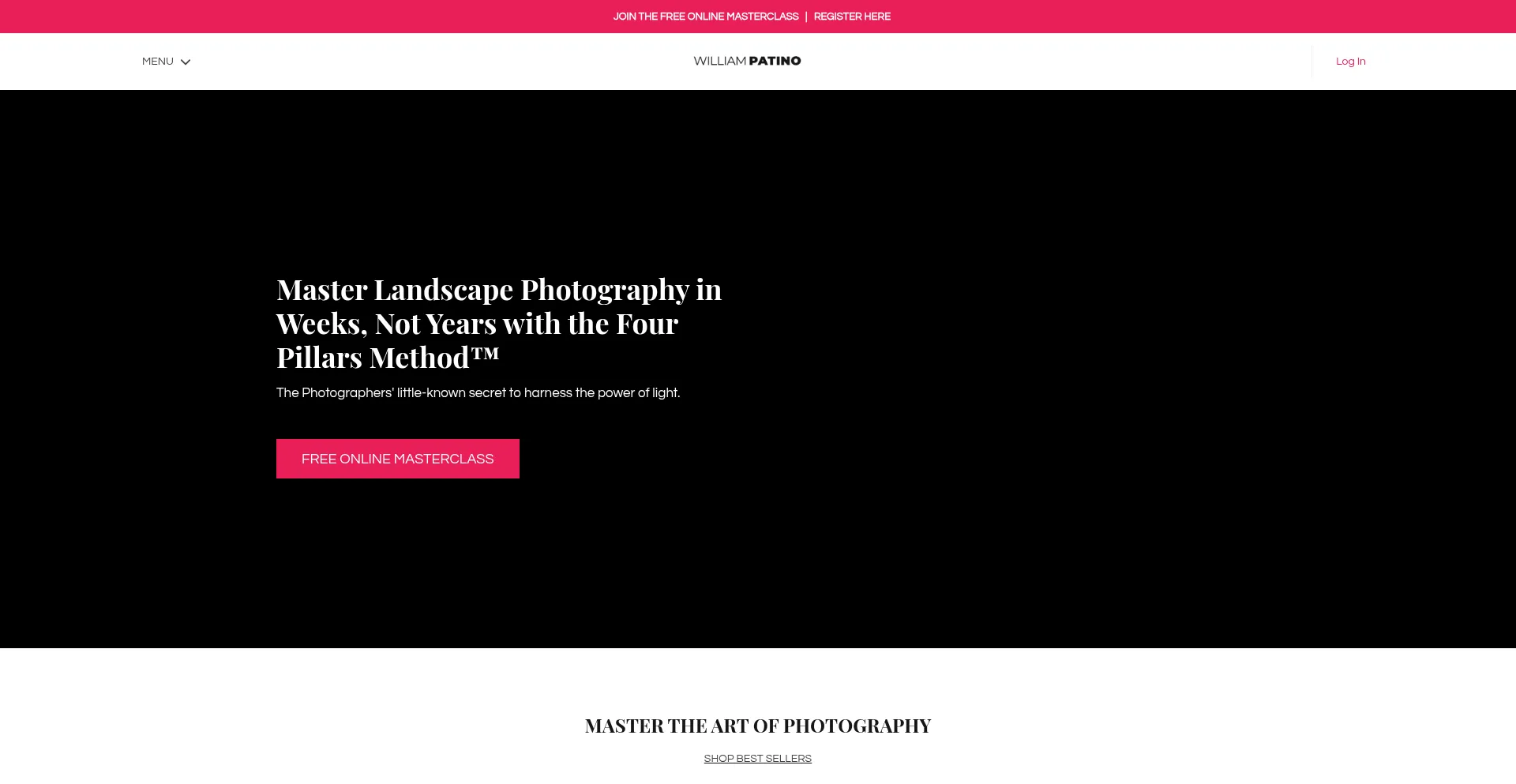 Williampatinophotography.com Screenshot