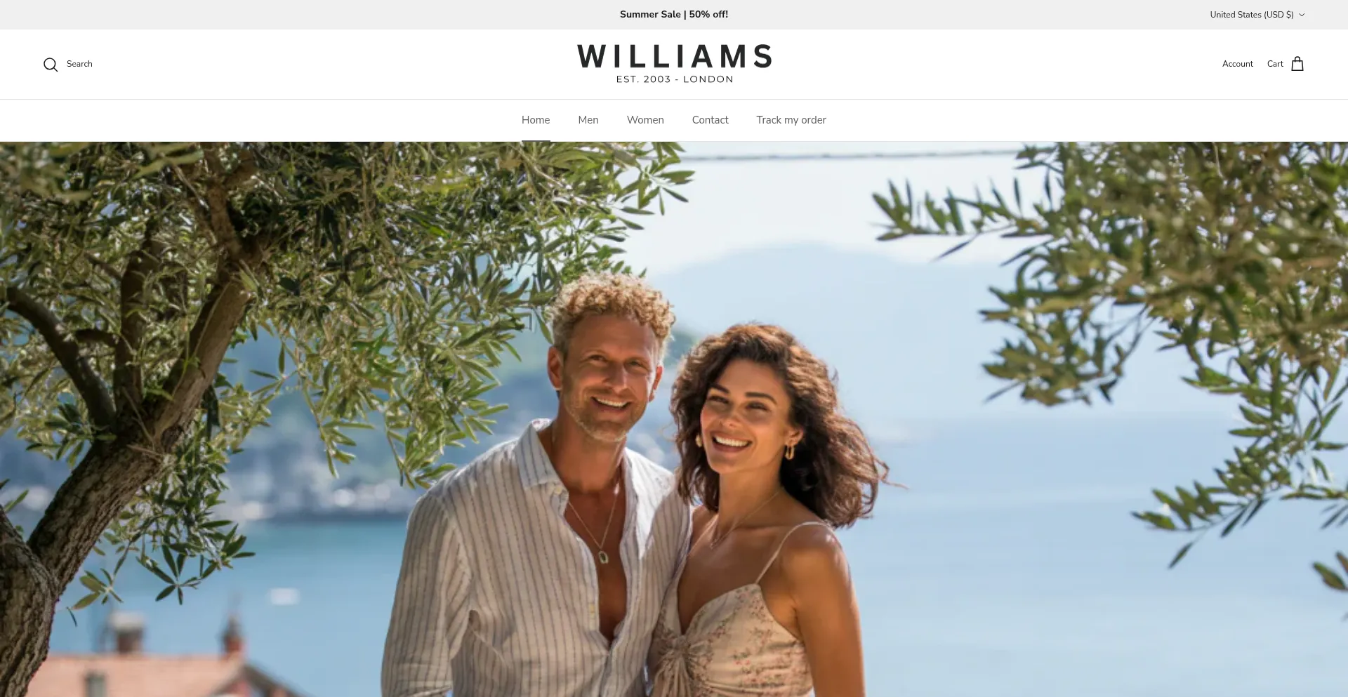 Williams-london-clothing.com Screenshot
