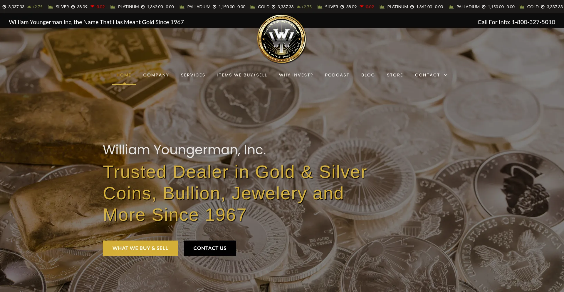 Website screenshot of Williamyoungerman.com