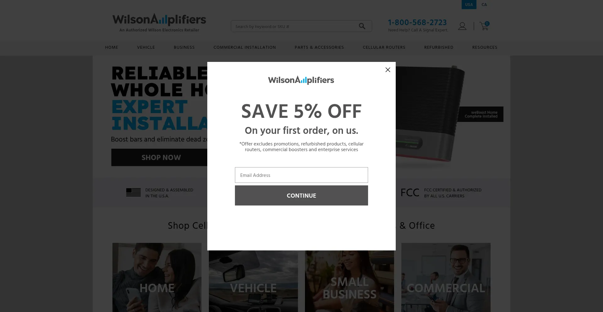 Website screenshot of Wilsonamplifiers.com