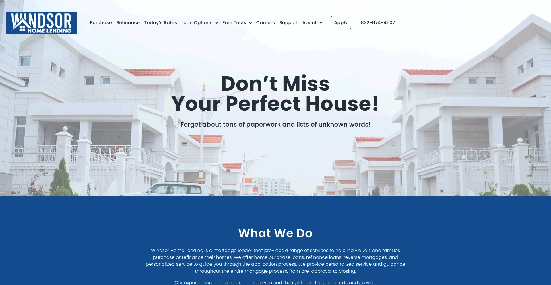 Windsorhomelending.com Screenshot