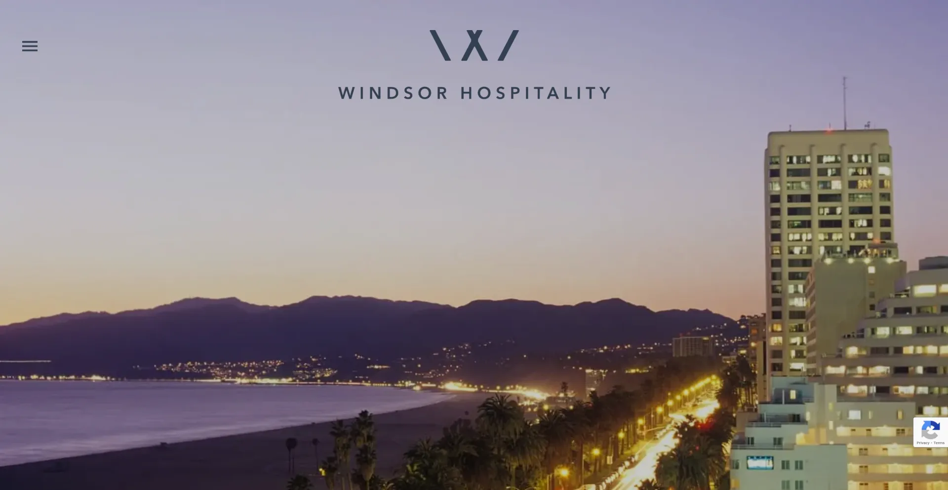 Website screenshot of Windsorhospitality.com
