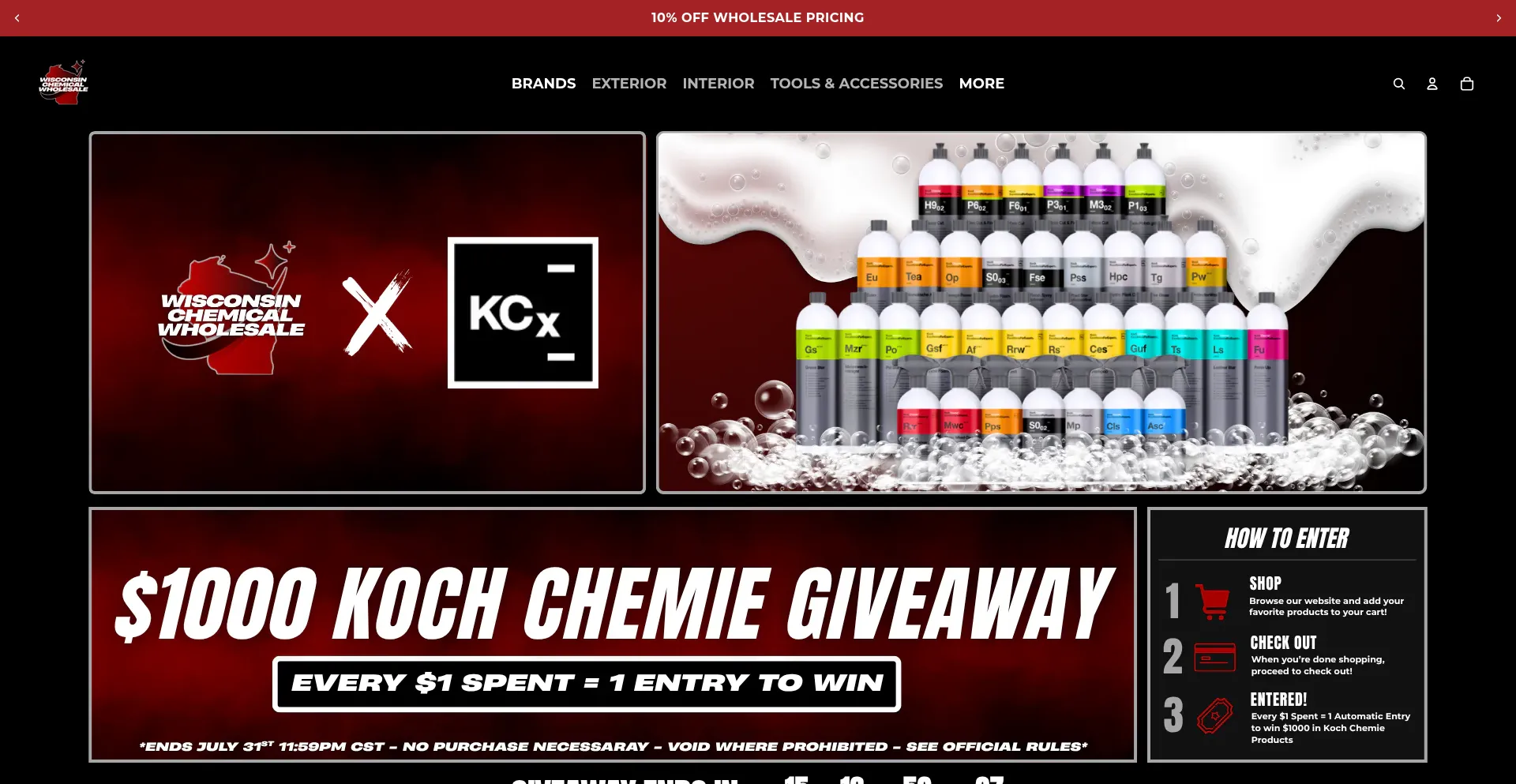 Website screenshot of Wisconsinchemical.com