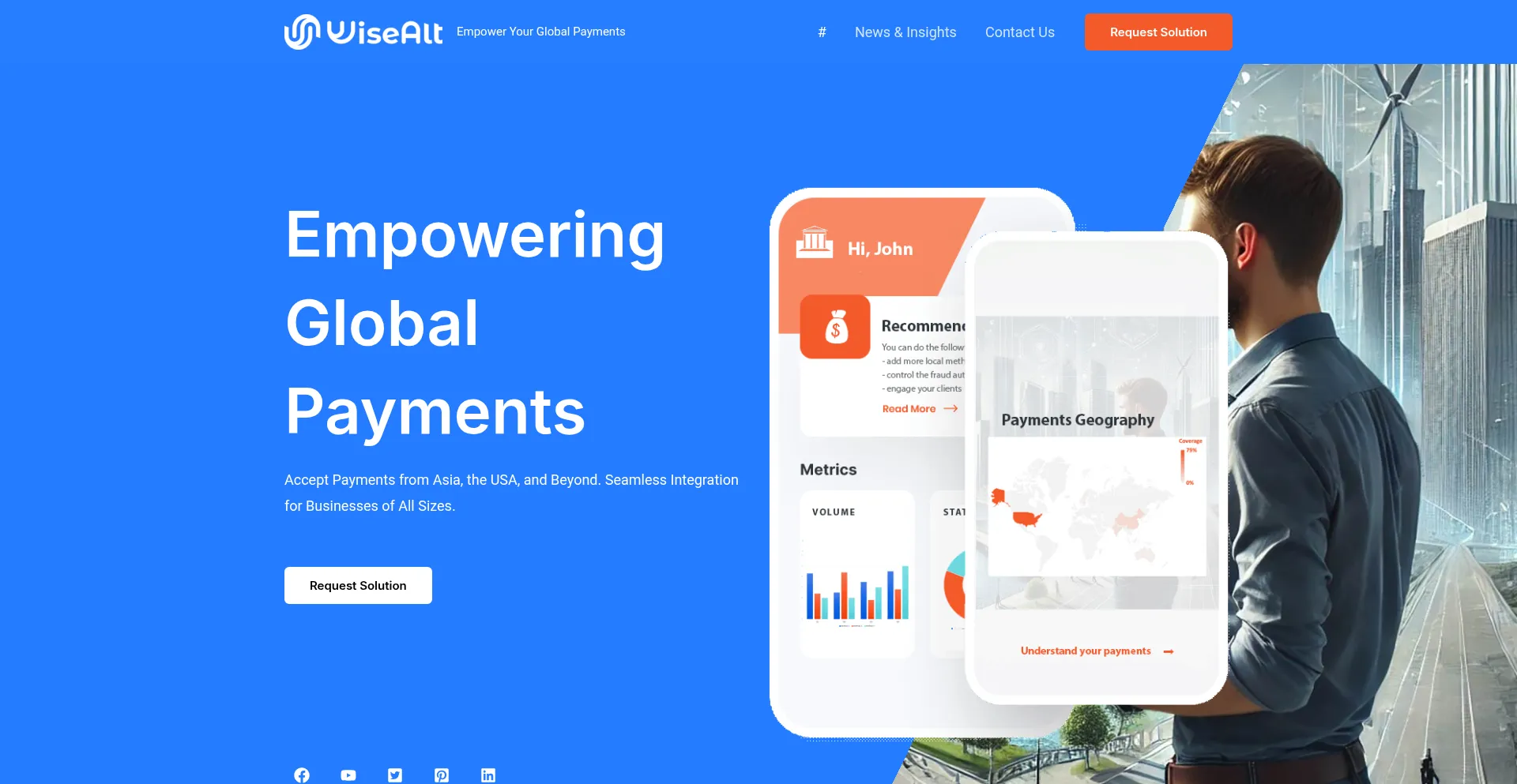 Website screenshot of Wisealt.com