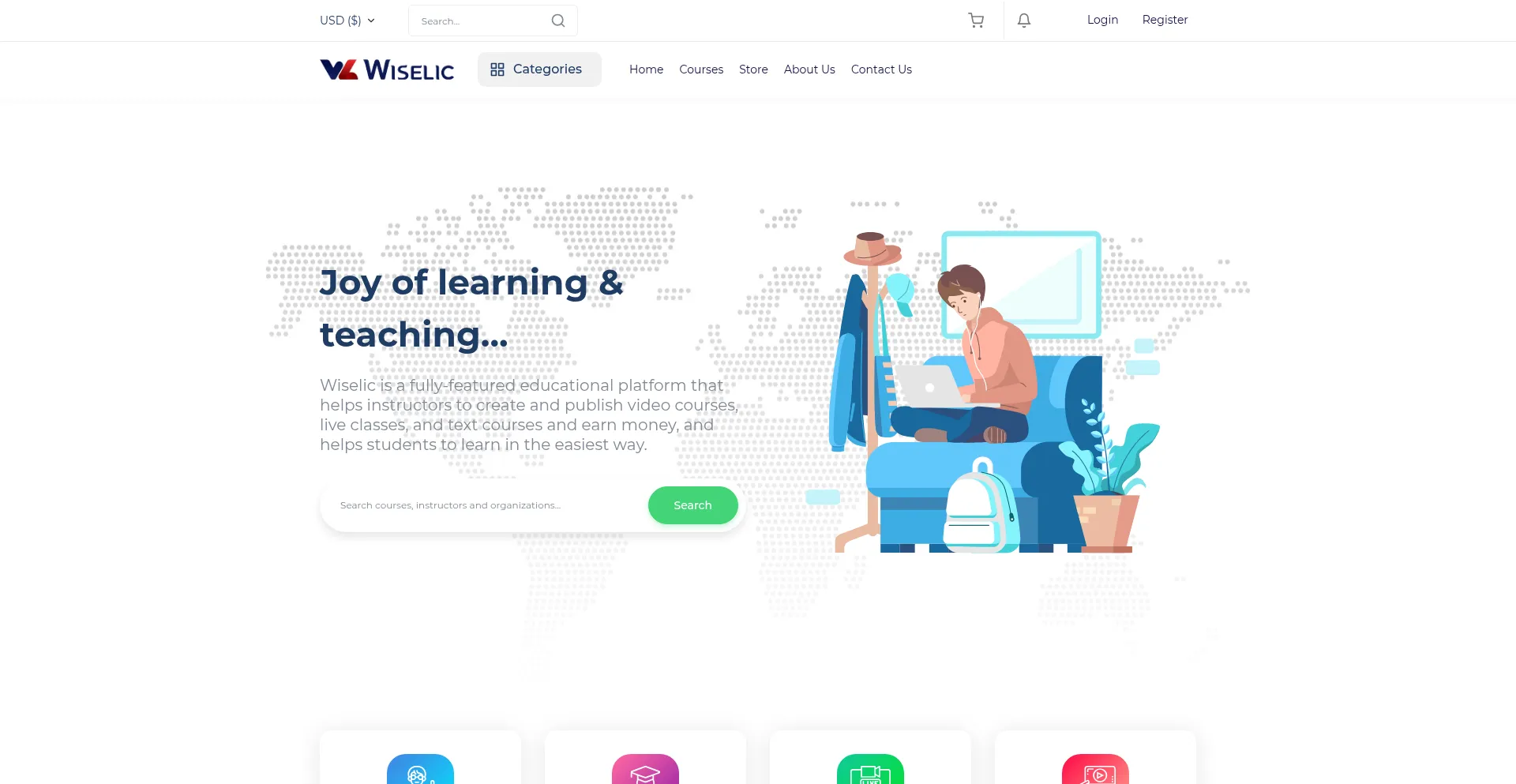Website screenshot of Wiselic.com