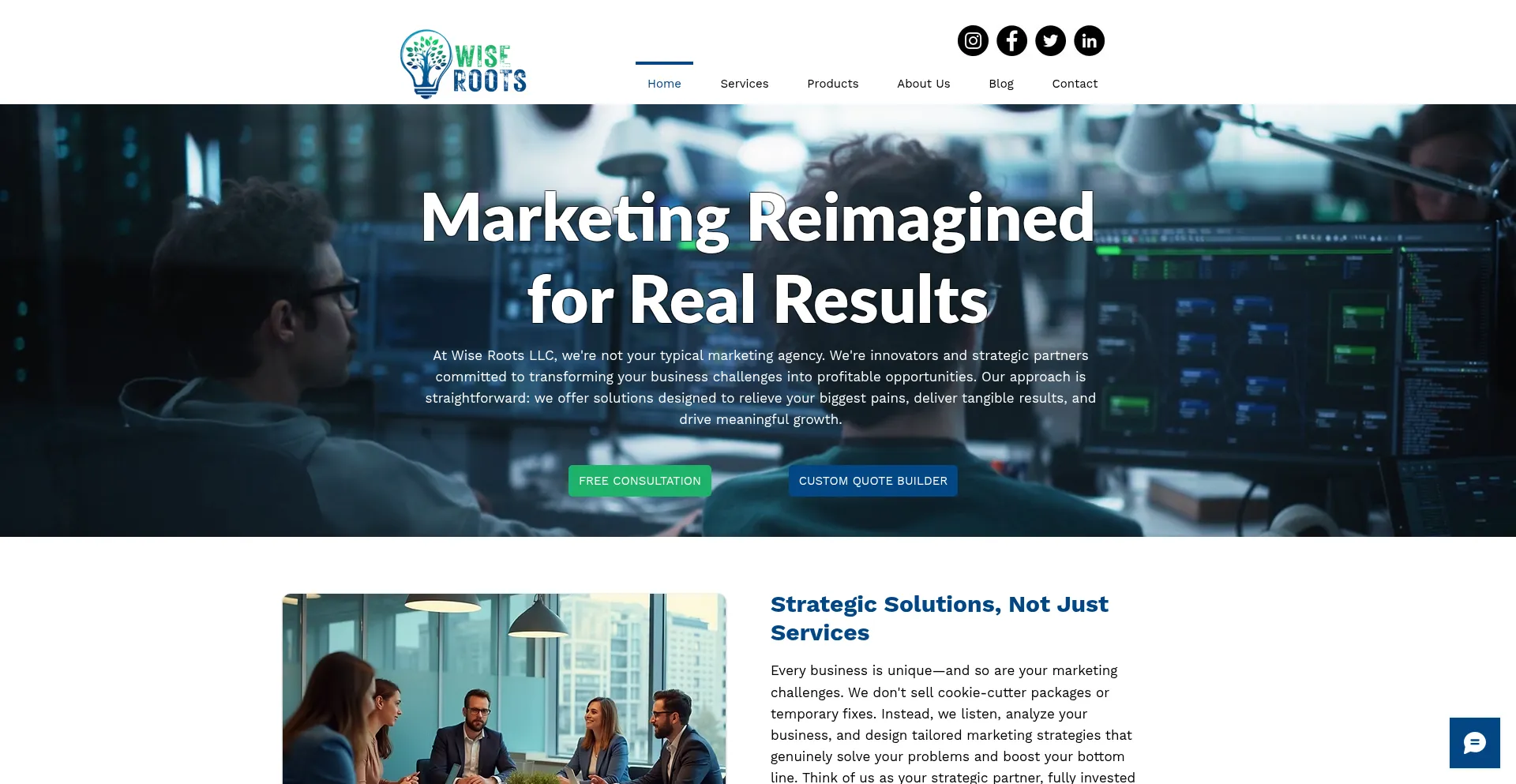 Wiserootsllc.com Screenshot