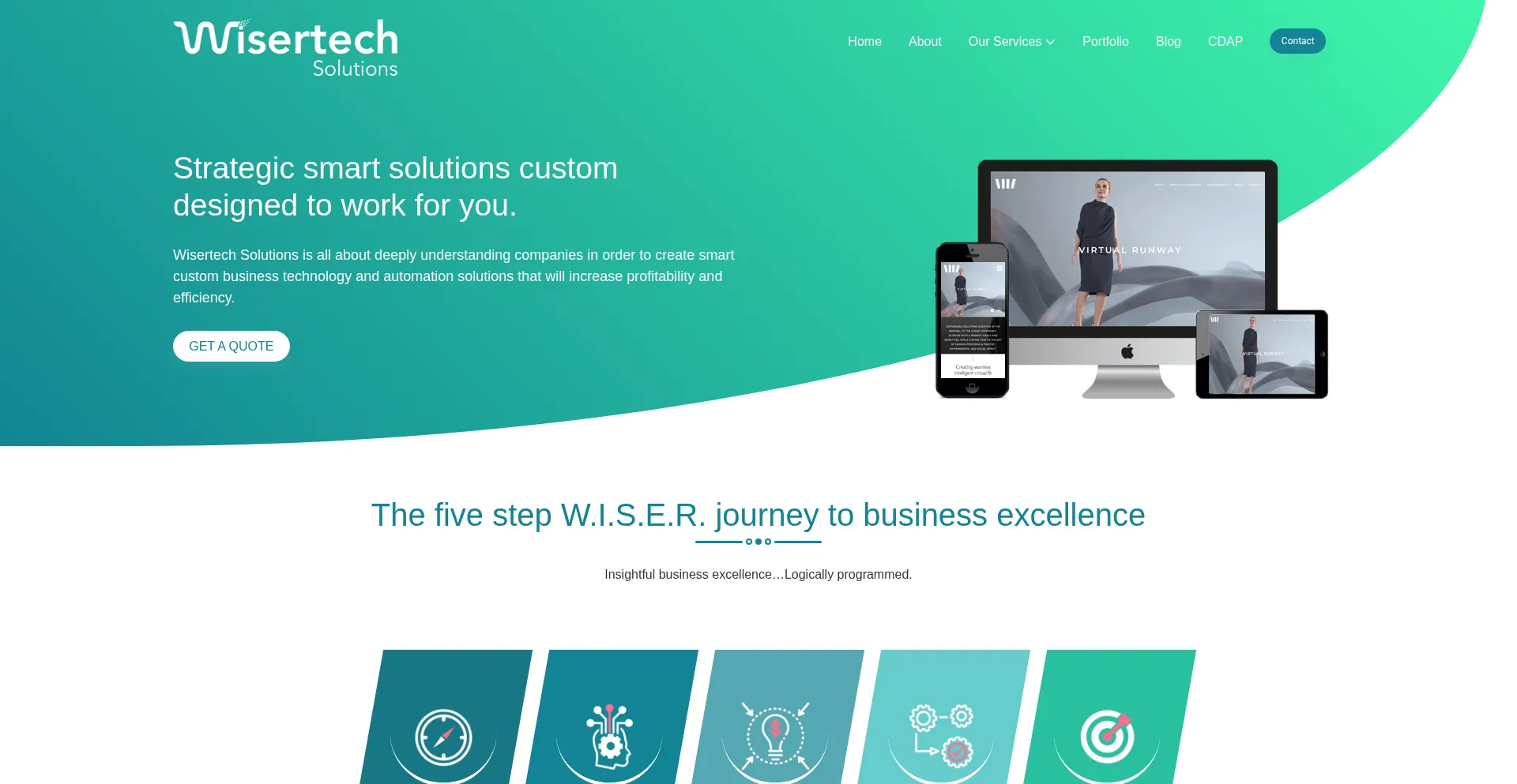 Website screenshot of Wisertechsolutions.ca