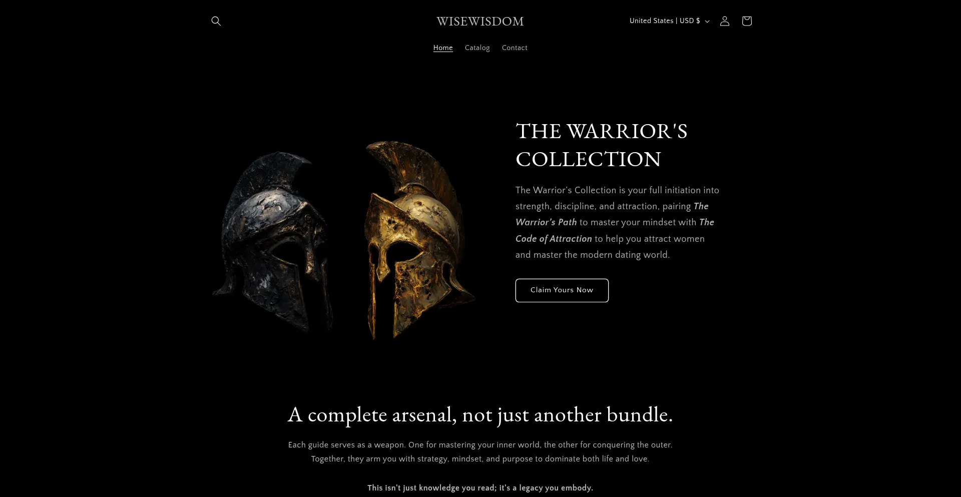 Website screenshot of Wisewisdom.co