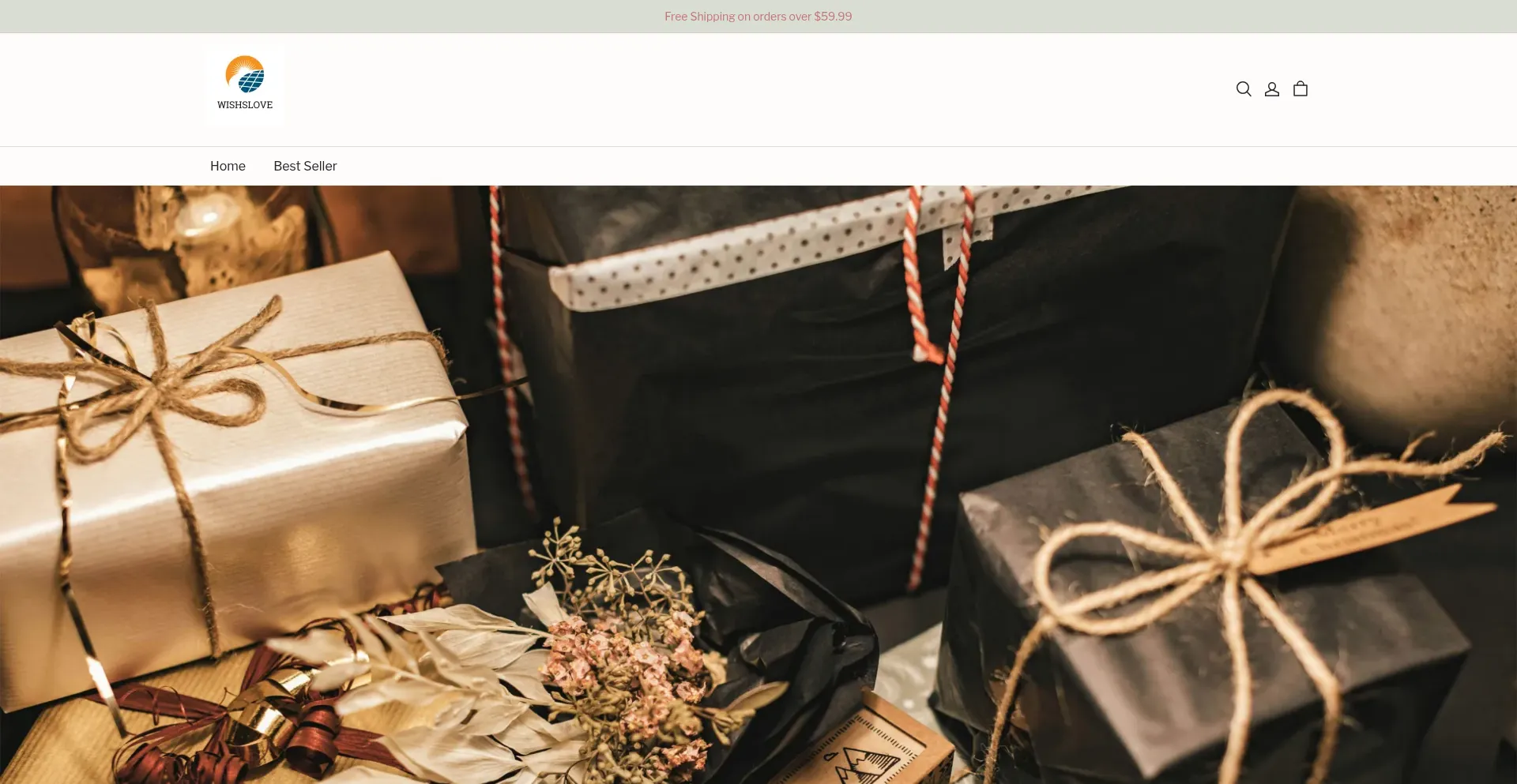 Website screenshot of Wishslove.com