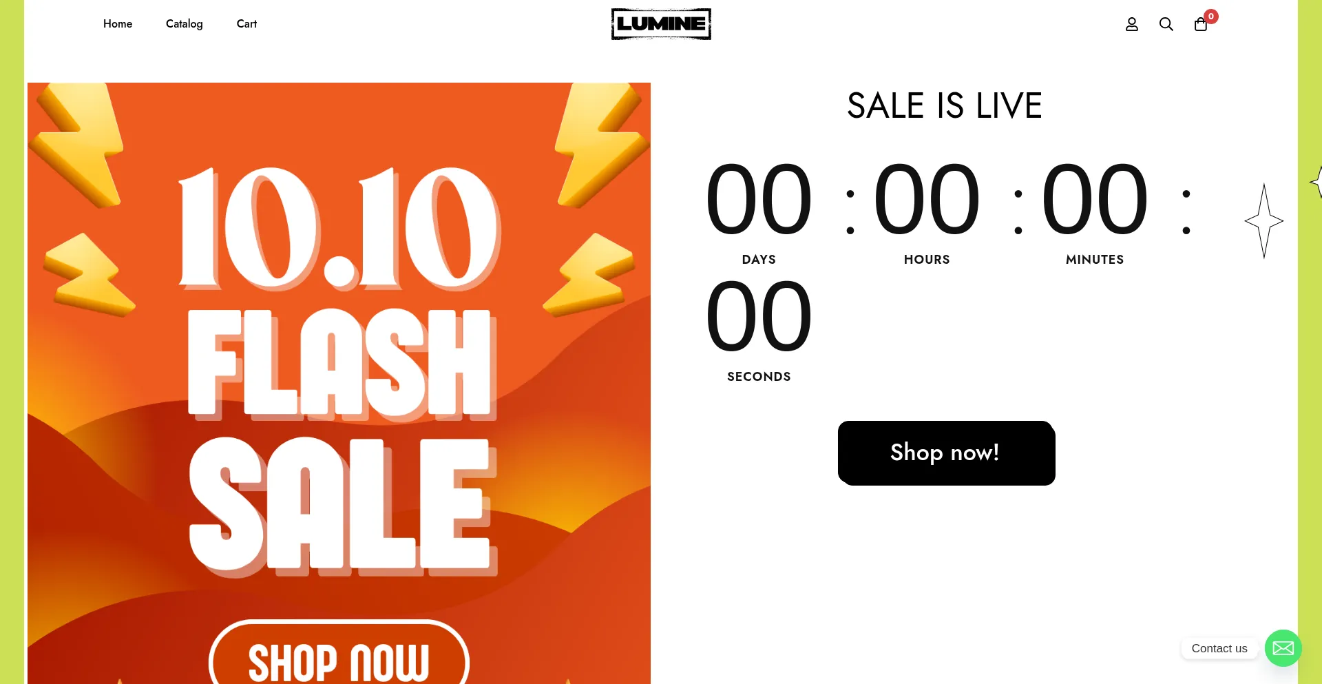 Website screenshot of Withlumine.com