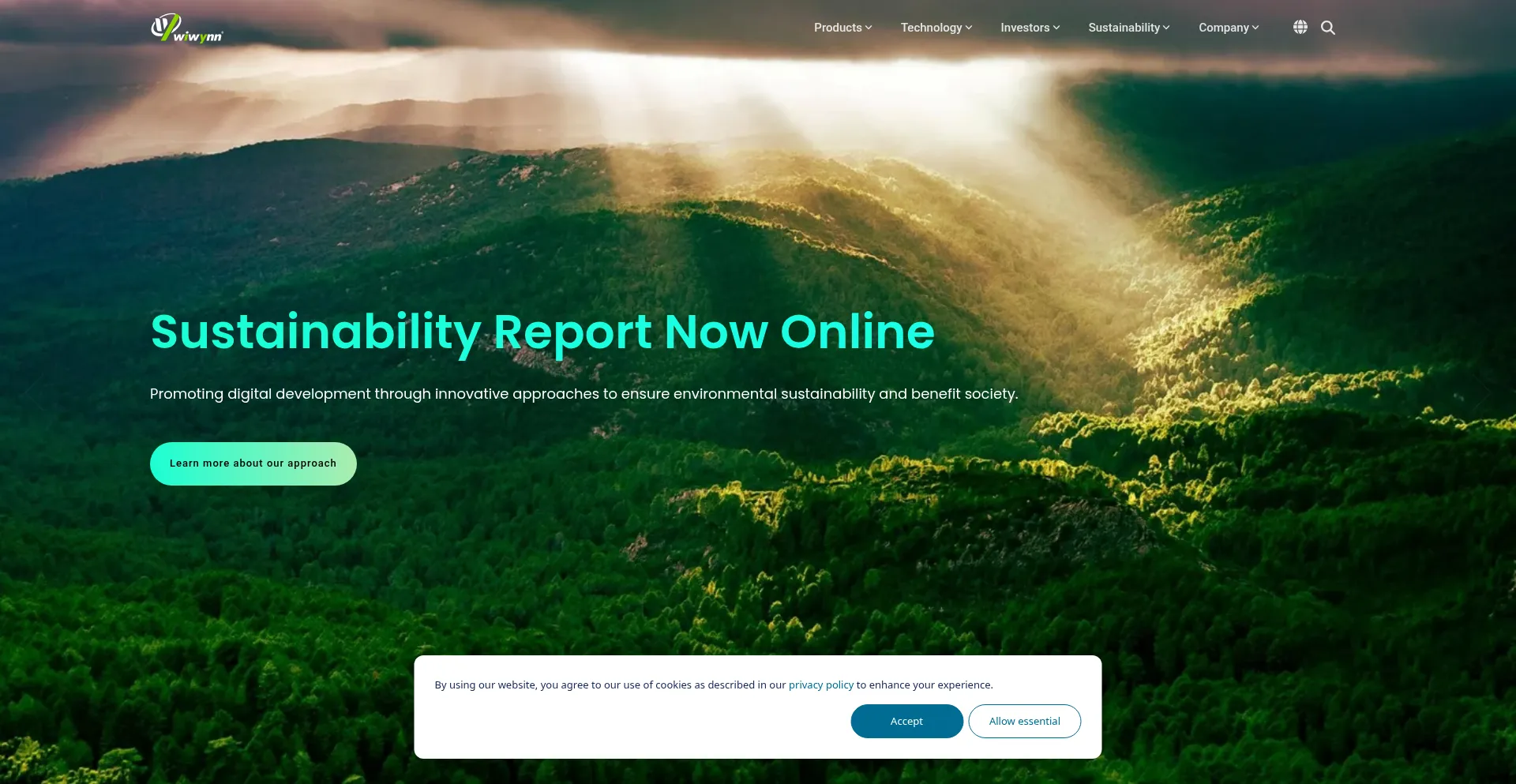 Website screenshot of Wiwynn.com