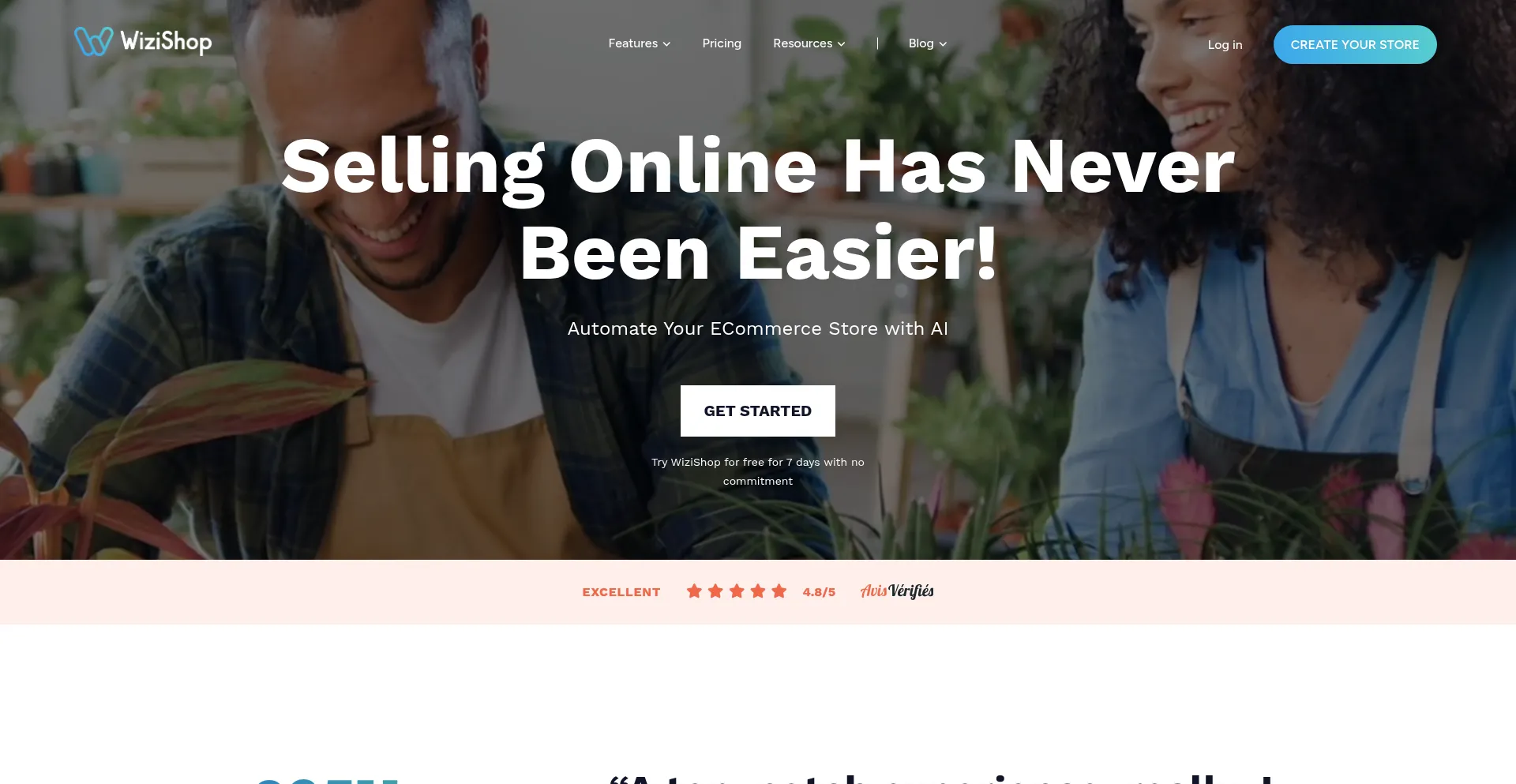 Website screenshot of Wizishop.com