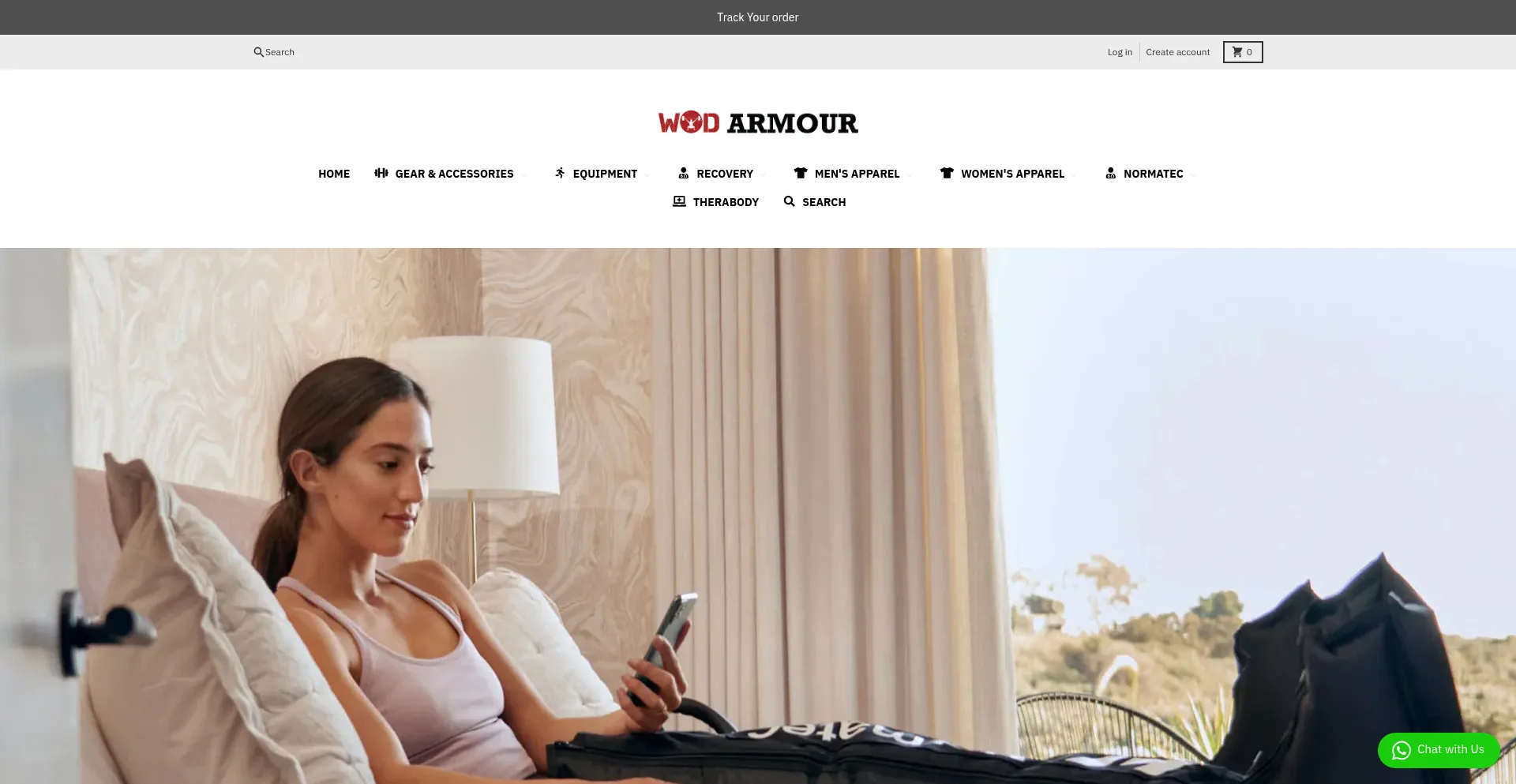 Website screenshot of Wodarmour.in