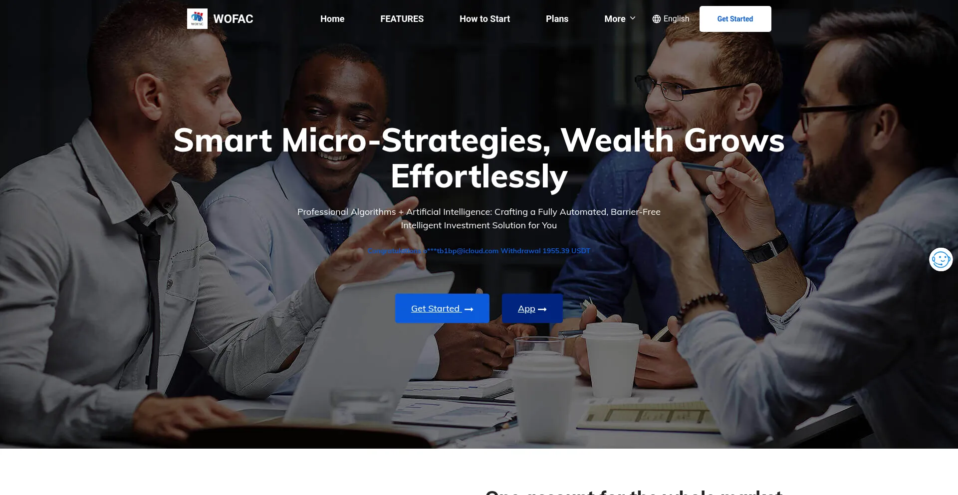 Website screenshot of Wofac.top