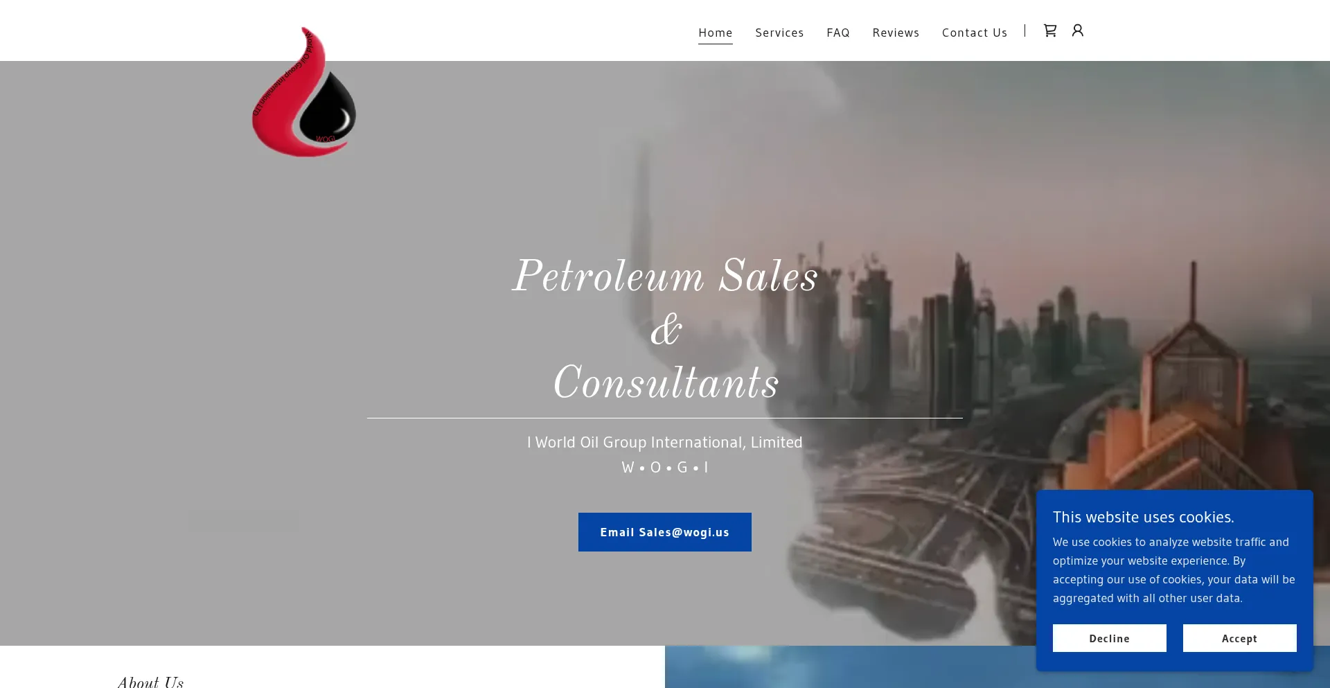 Website screenshot of Wogi.us