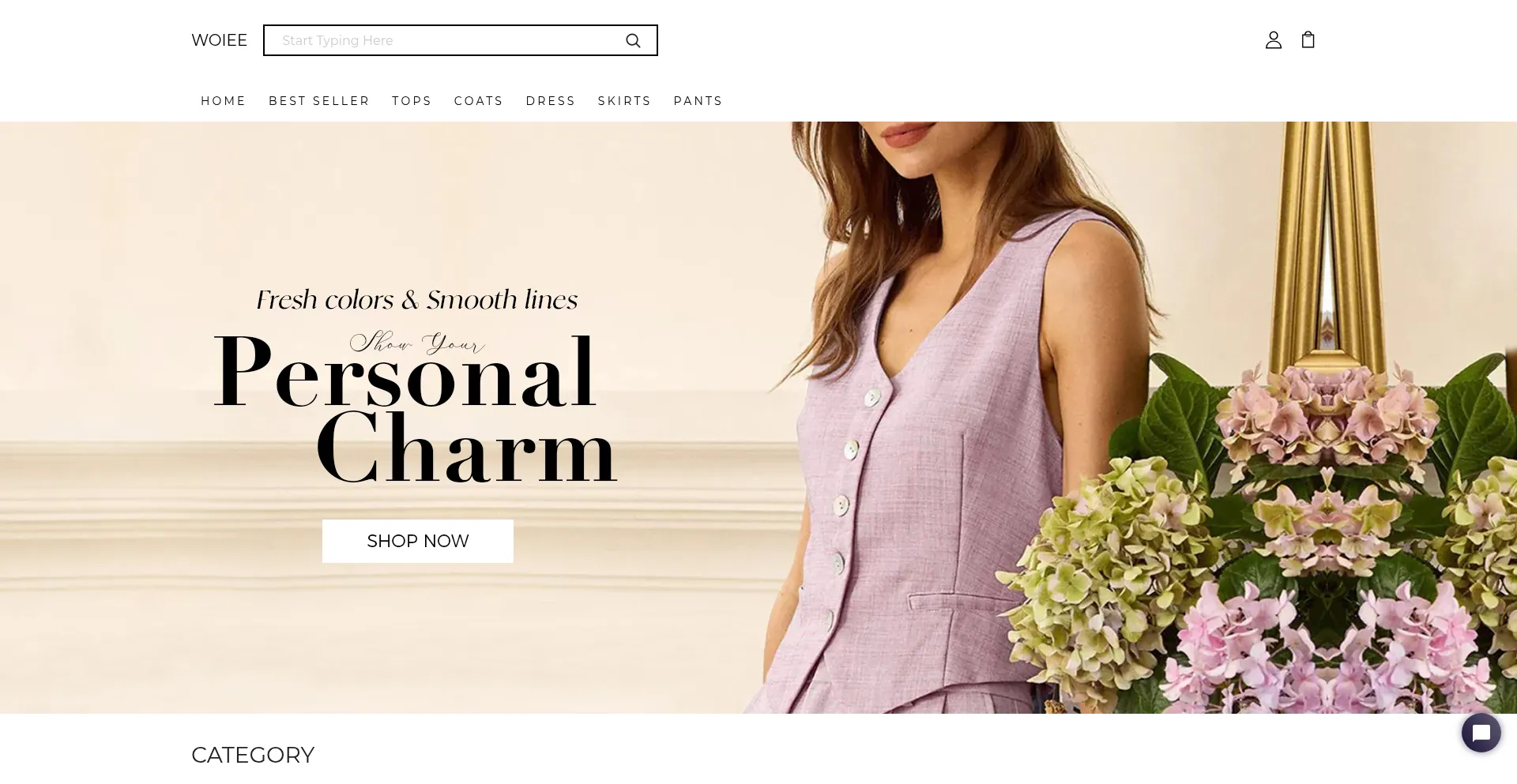 Website screenshot of Woiee.com