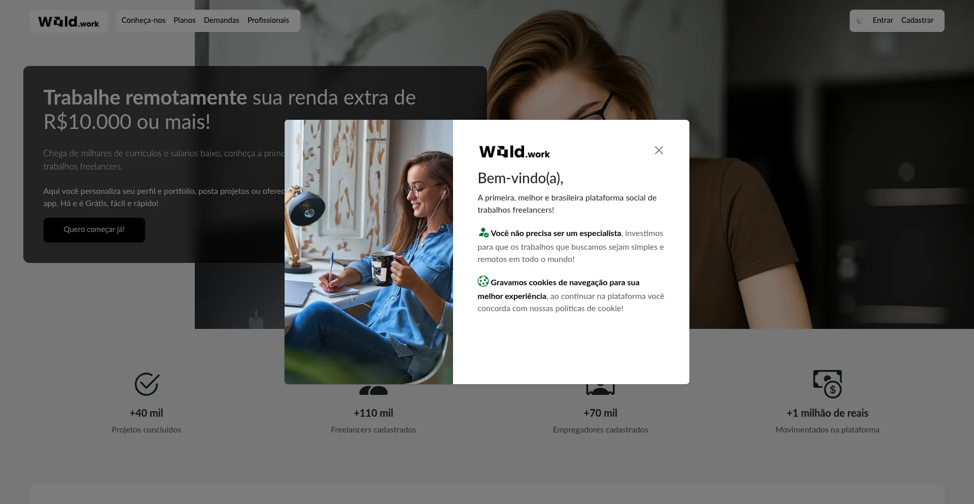 Website screenshot of Wold.work