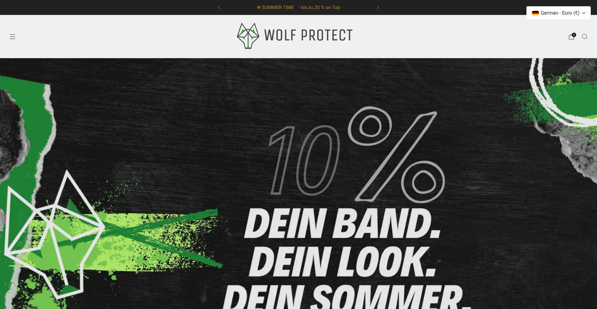 Website screenshot of Wolfprotect.de