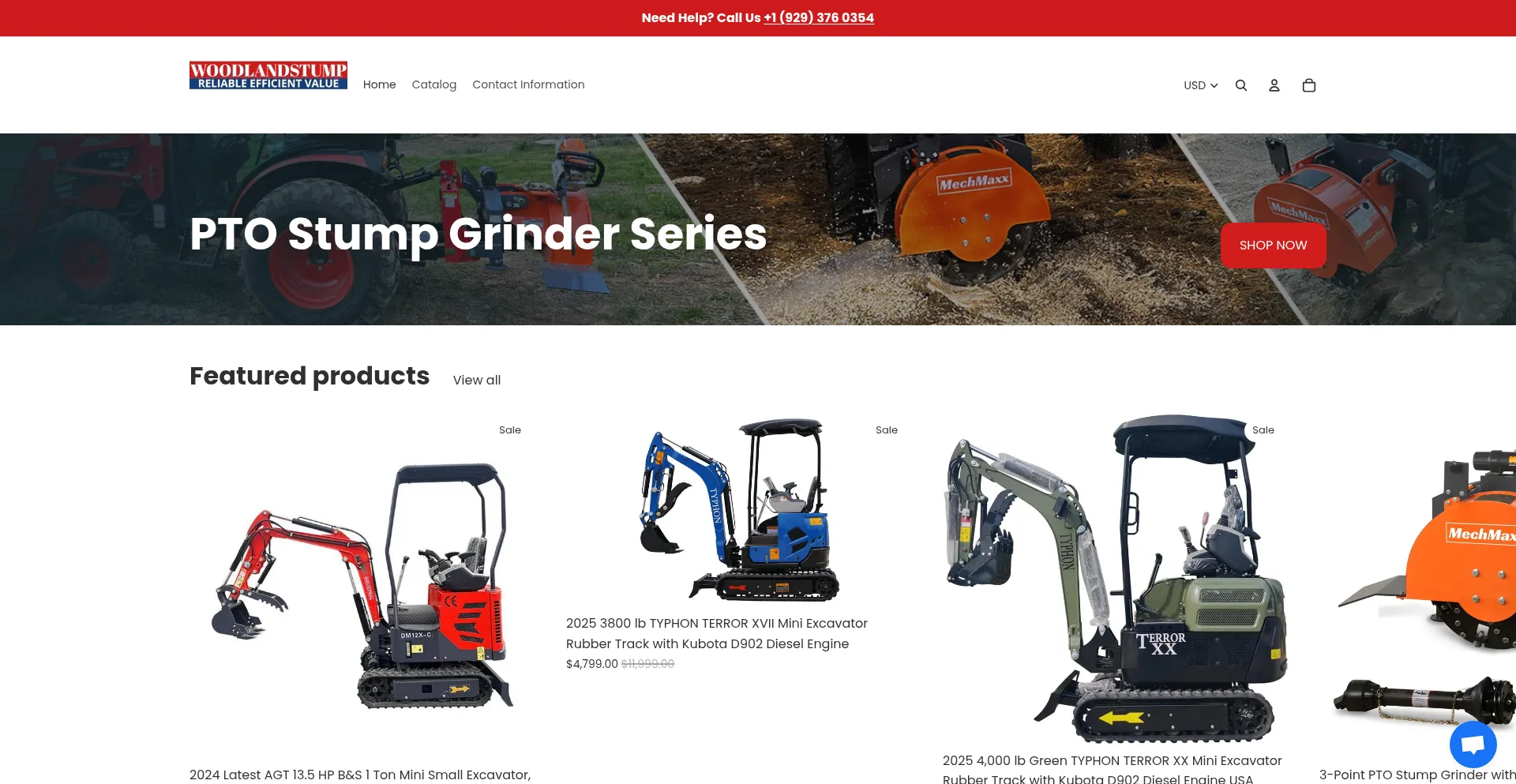 Website screenshot of Woodlandstump.com