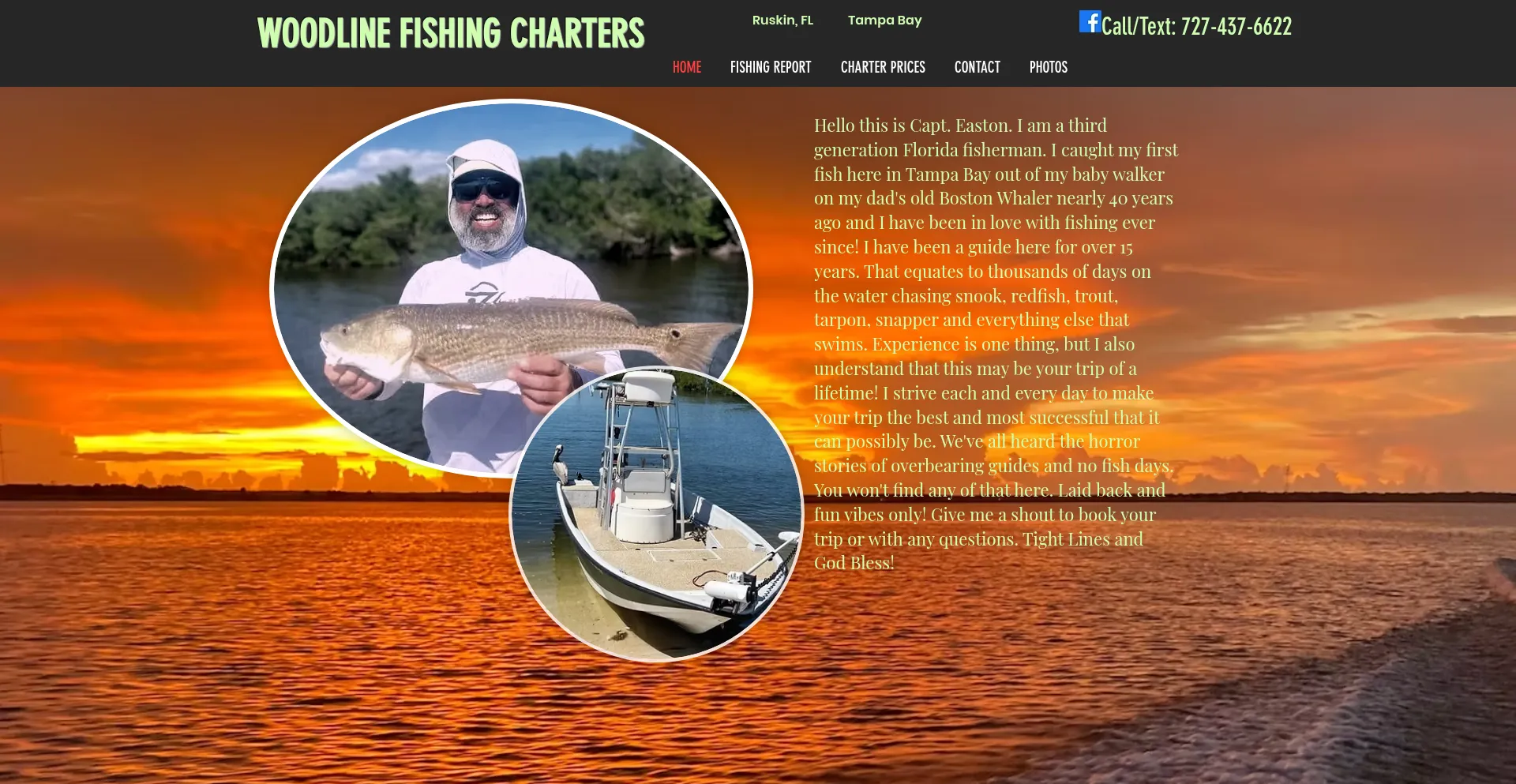 Website screenshot of Woodlinefishing.com
