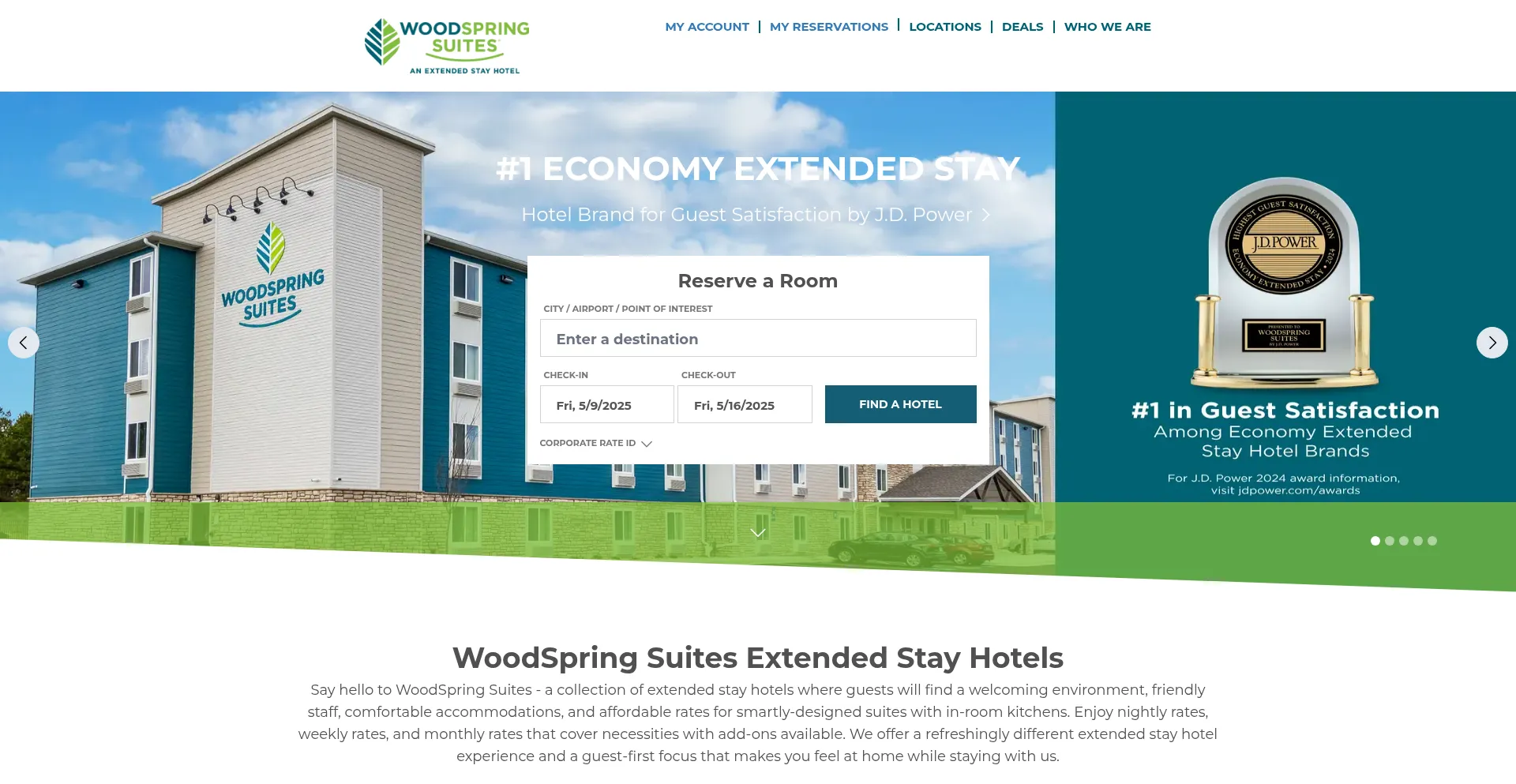 Website screenshot of Woodspring.com