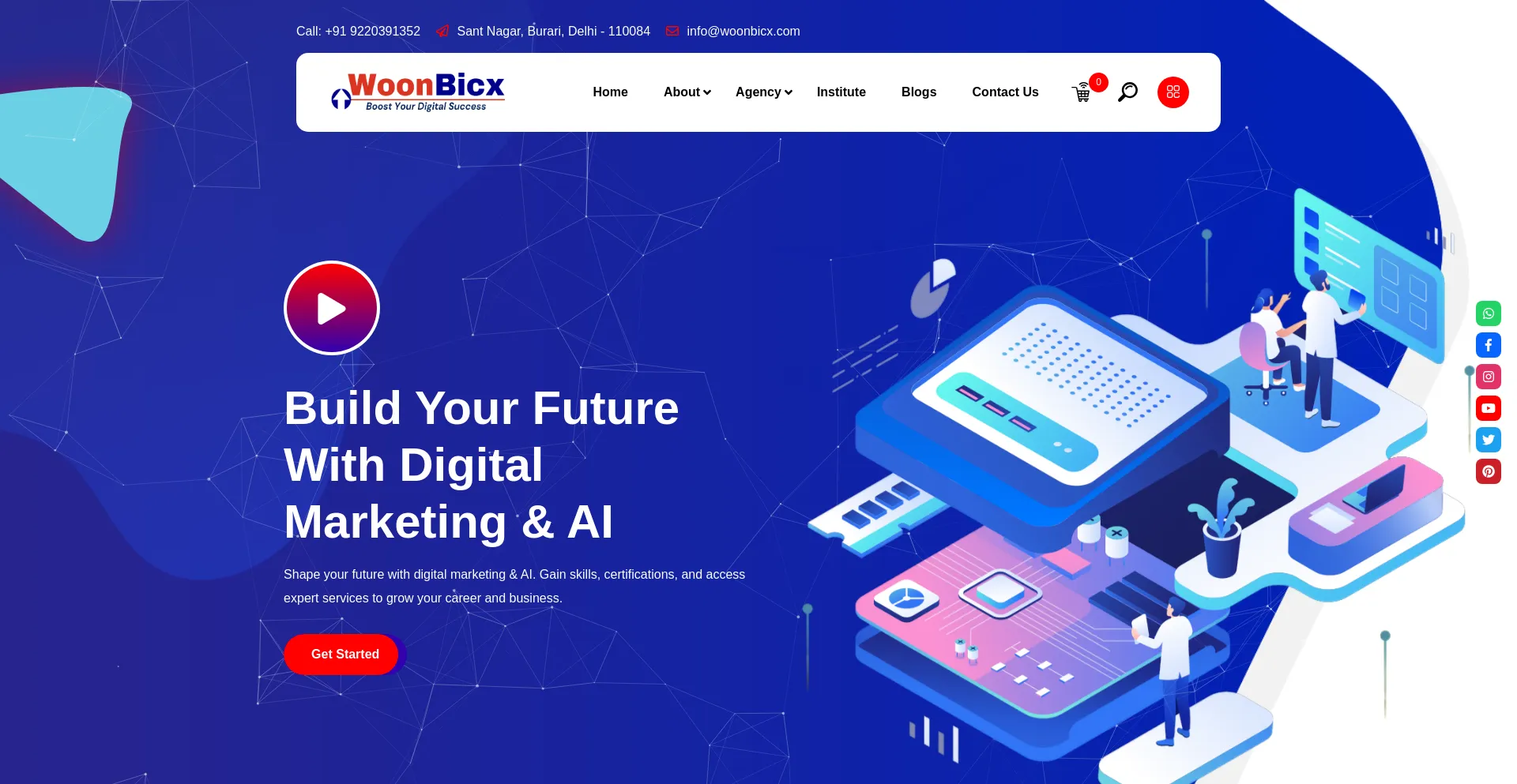 Website screenshot of Woonbicx.com