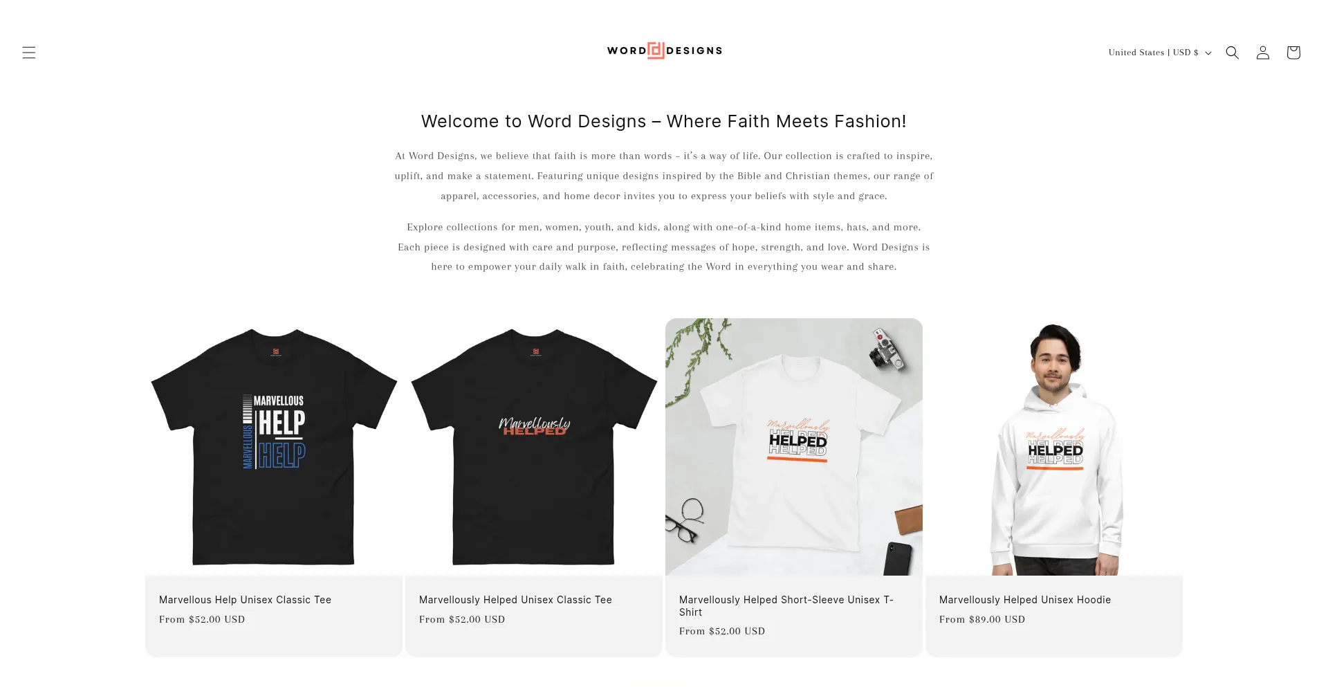 Website screenshot of Wordesigns.com