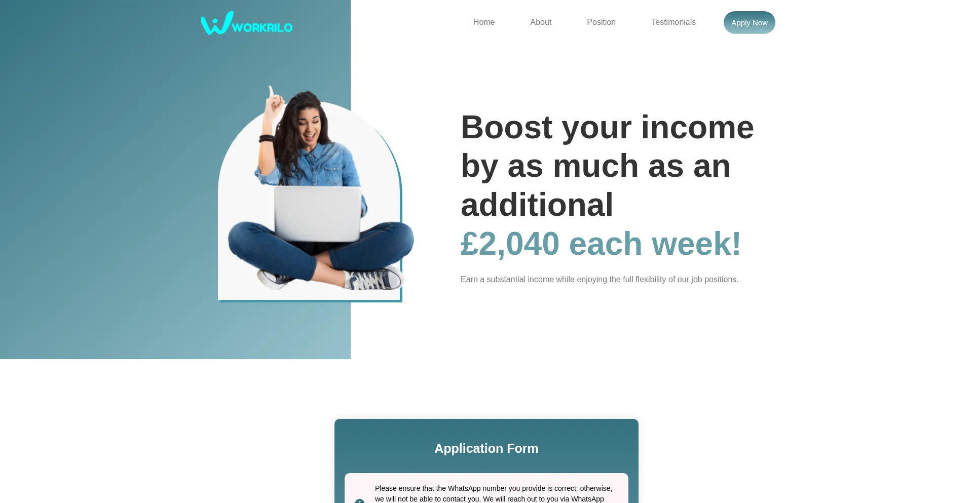 Workrilo.online Screenshot