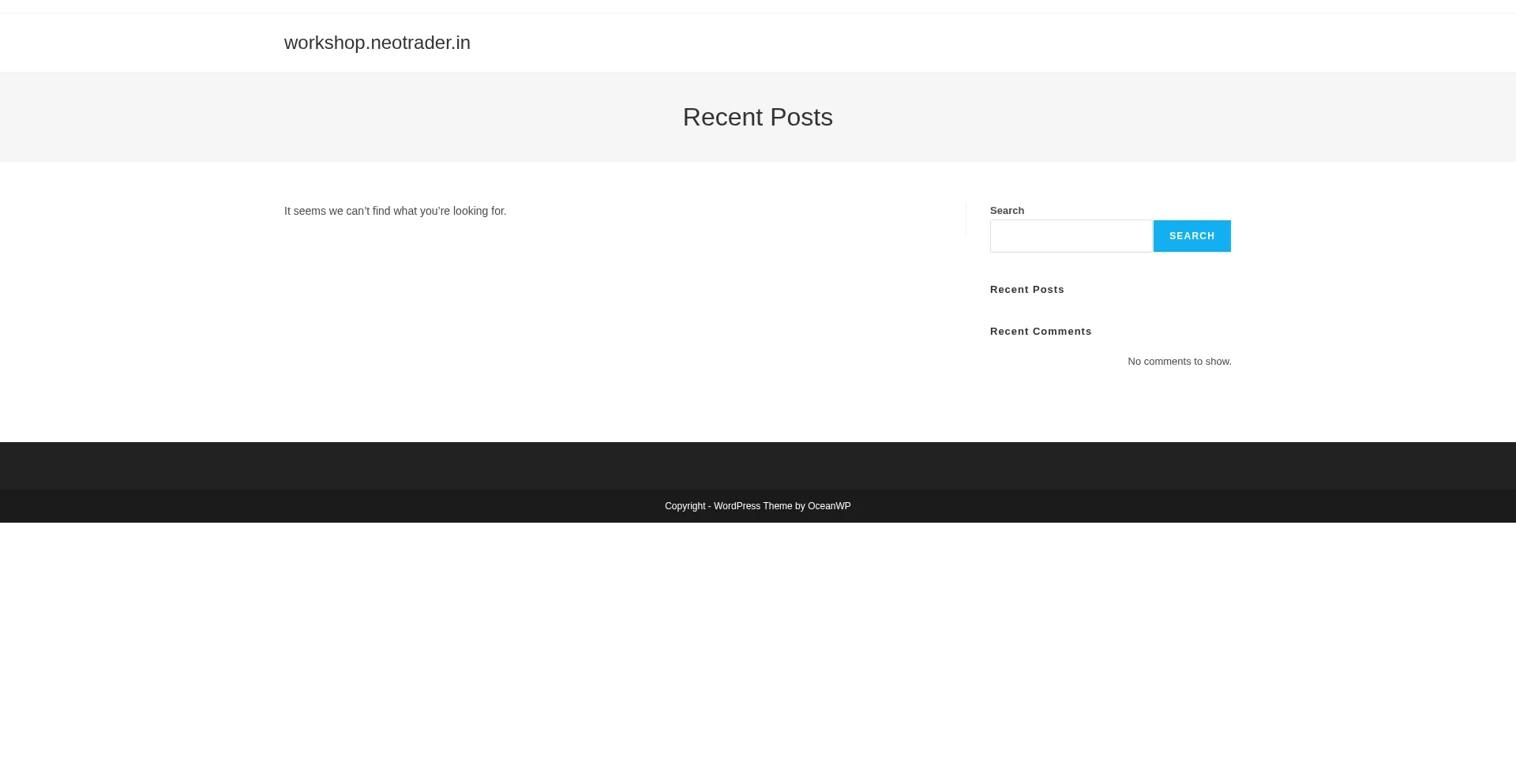 Workshop.neotrader.in Screenshot