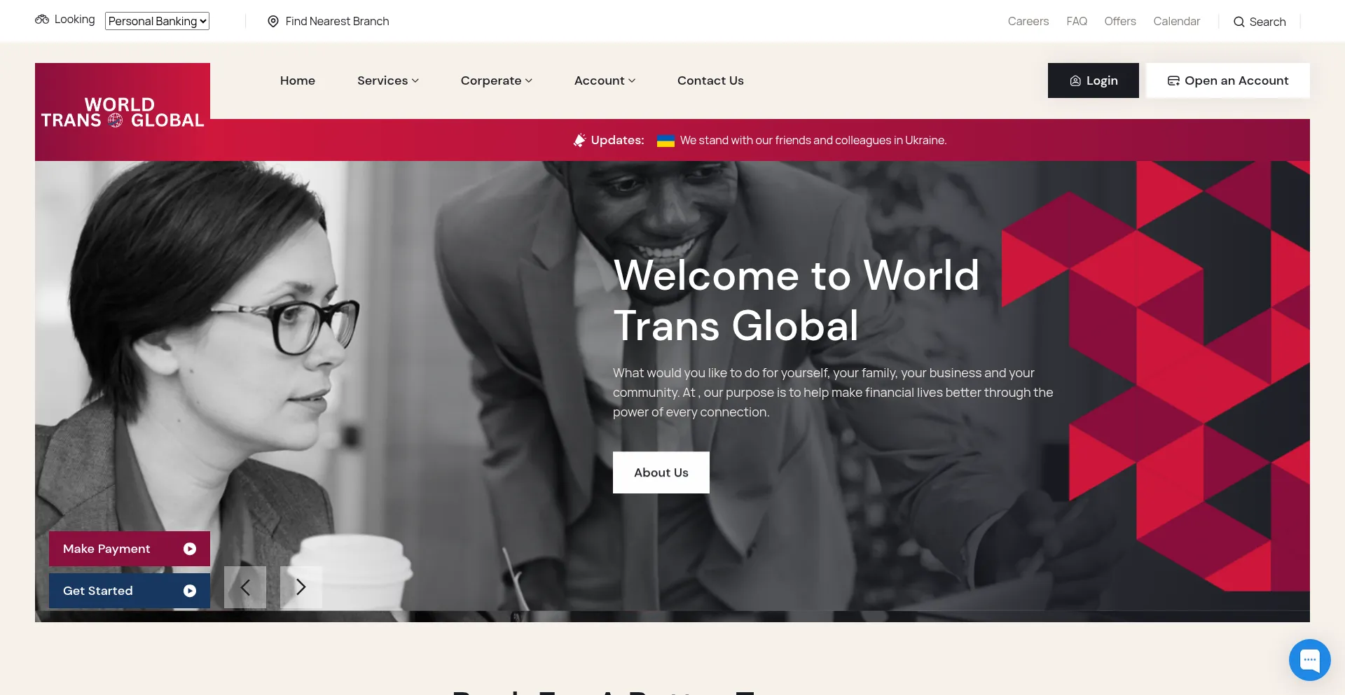 Website screenshot of World-transglobal.com
