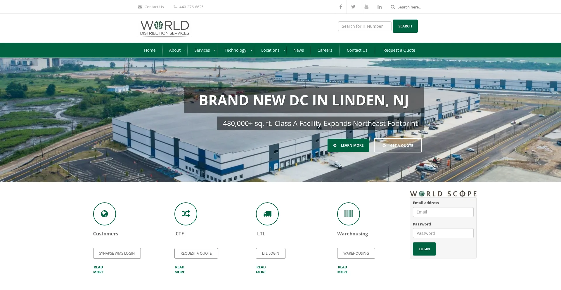 Website screenshot of Worldds.net
