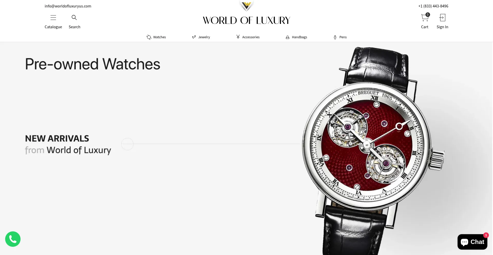 Worldofluxuryus.com Screenshot