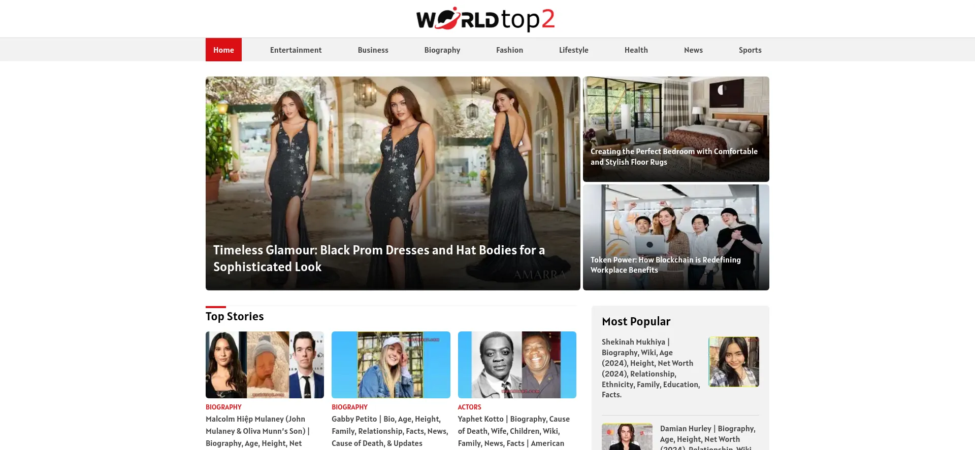 Website screenshot of Worldtop2.org