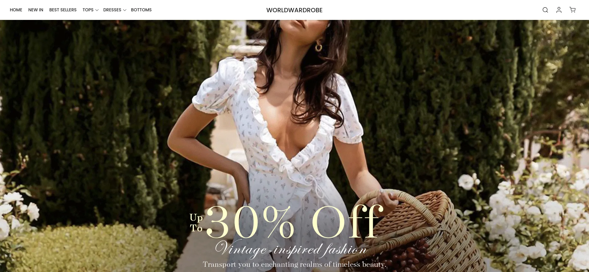 Website screenshot of Worldwardrobe.shop