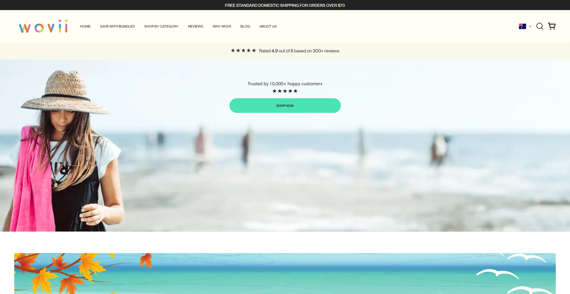 Website screenshot of Wovii.com