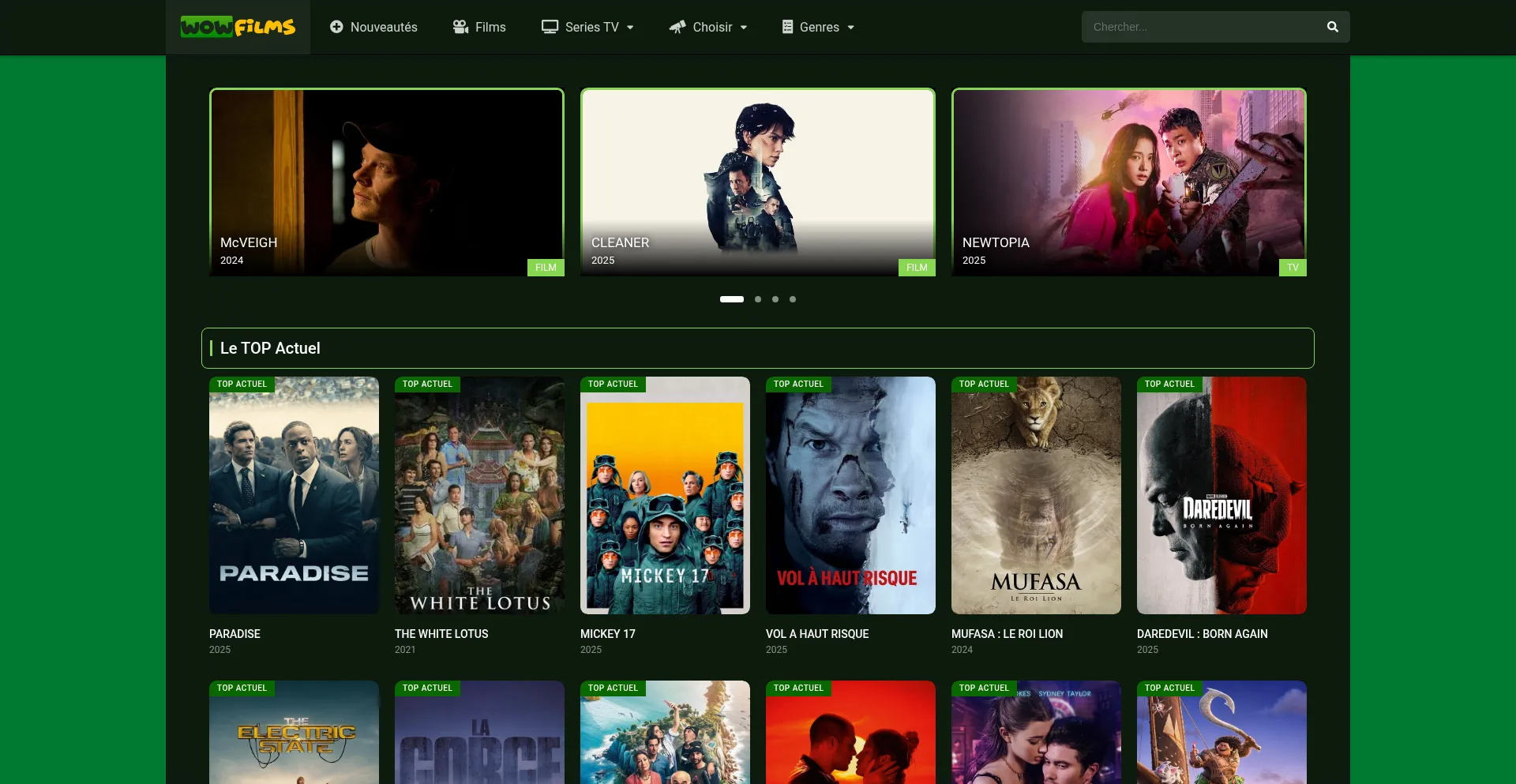 Website screenshot of Wow-films.click