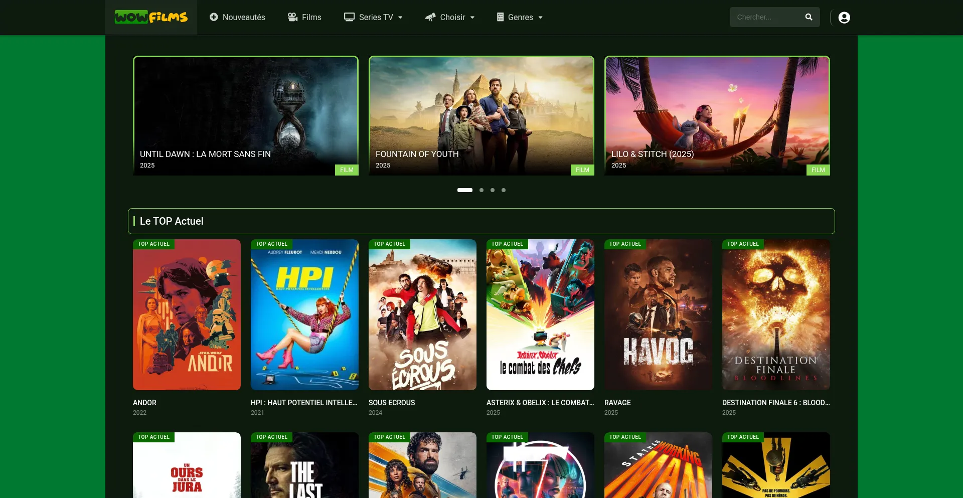 Website screenshot of Wowfilms11.mom