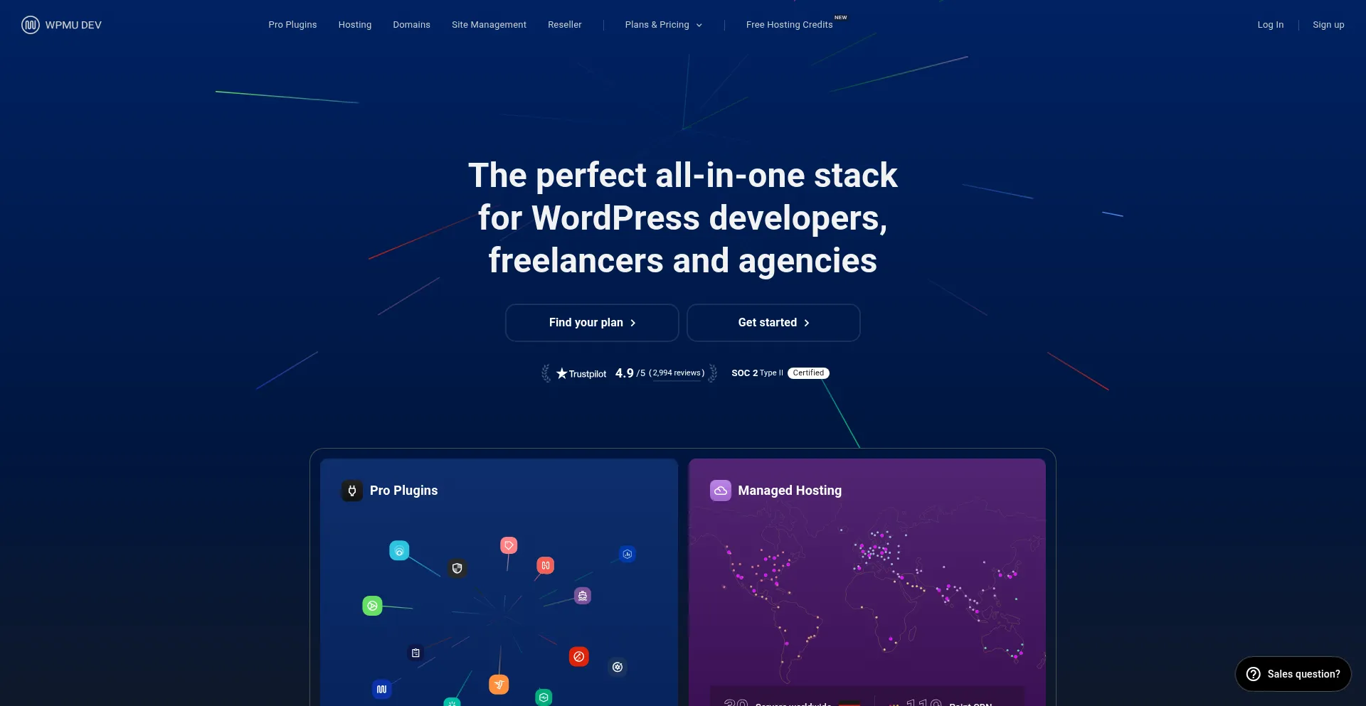 Website screenshot of Wpmudev.com
