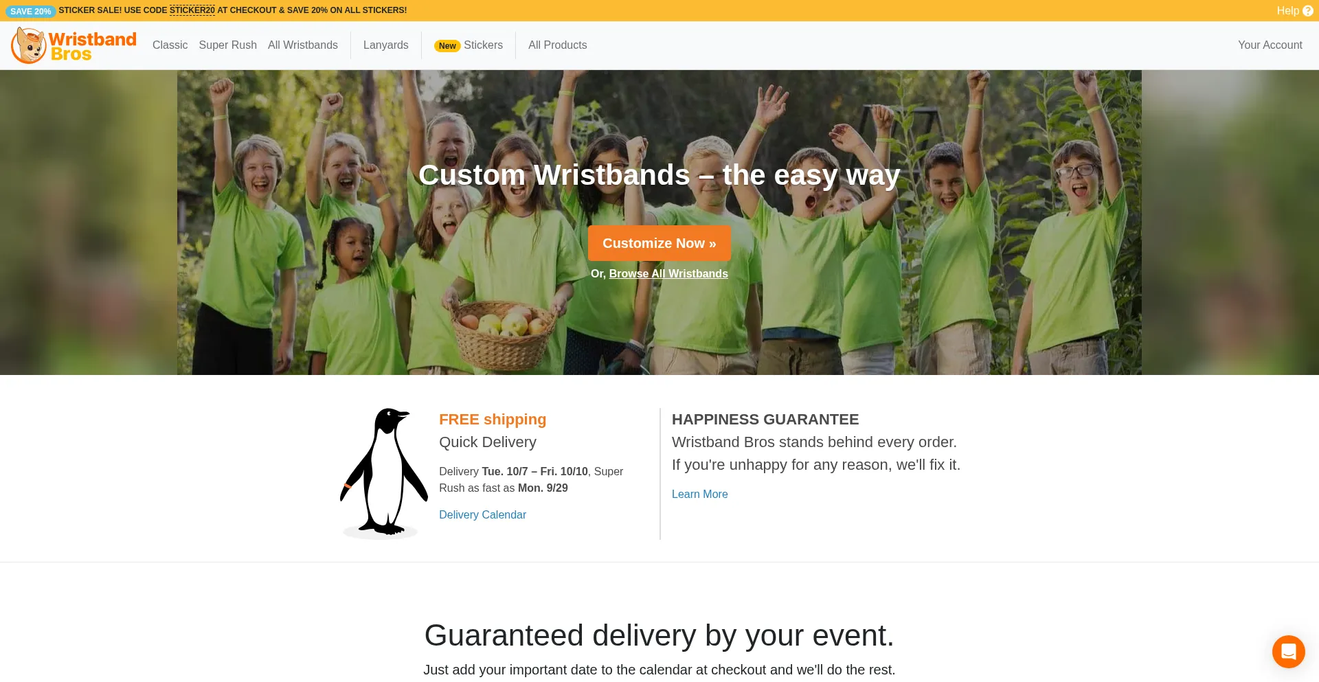 Wristbandbros.com Screenshot