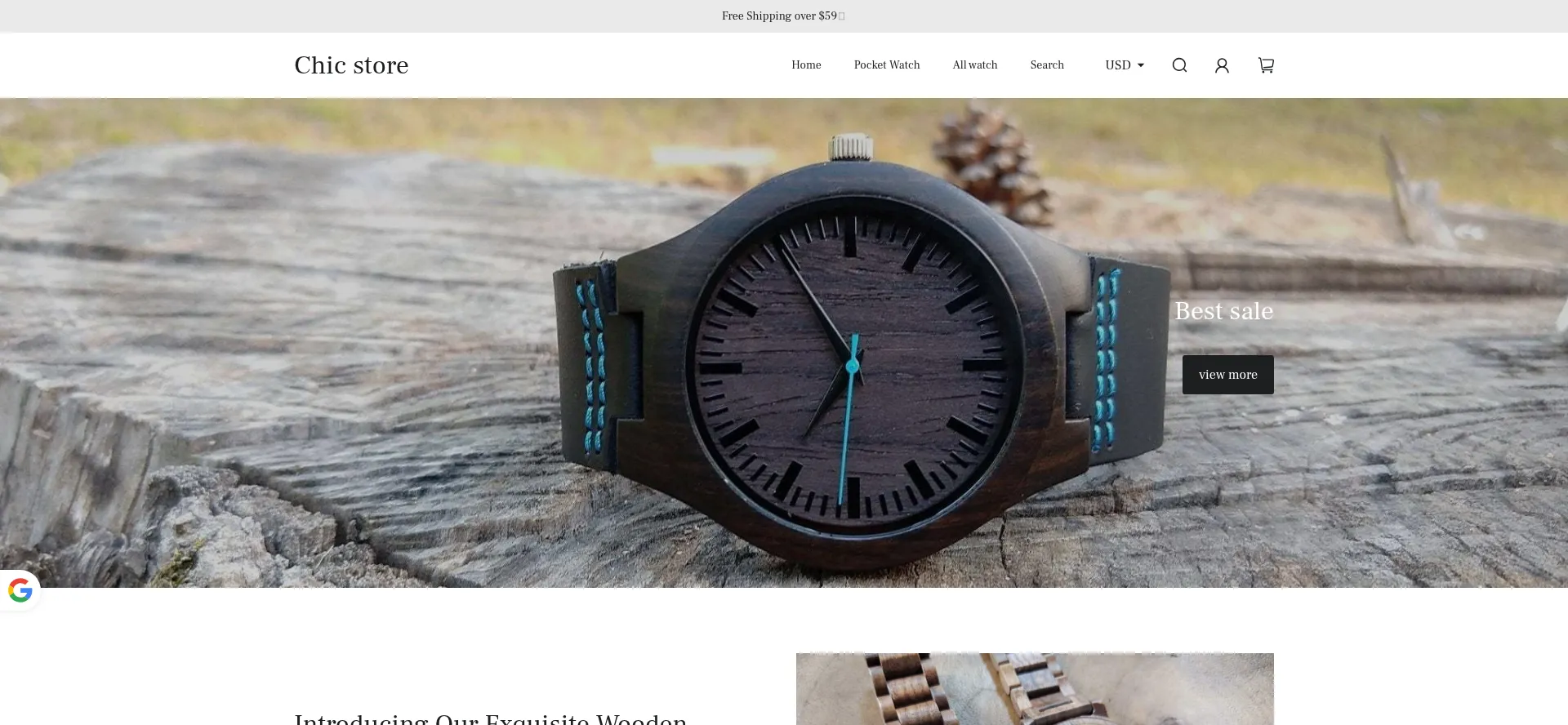 Website screenshot of Wristzone.shop