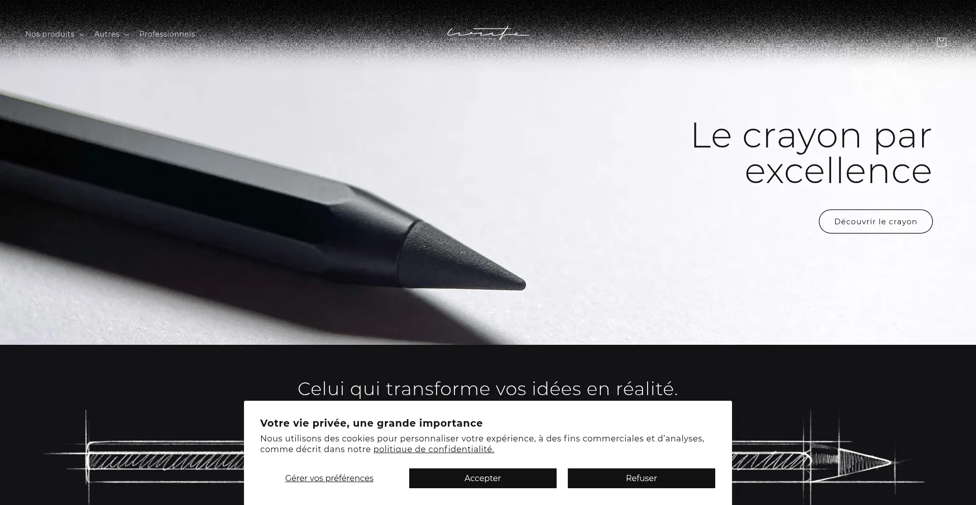 Website screenshot of Write-store.com