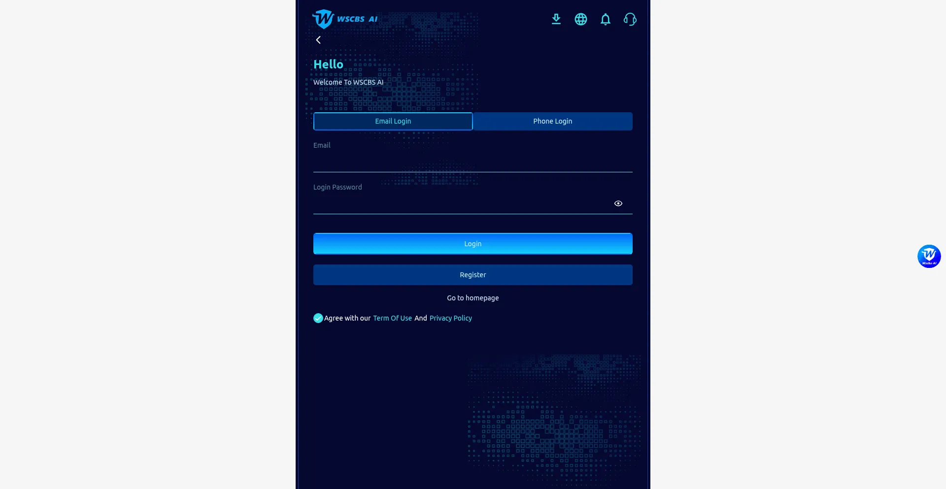 Website screenshot of Wscbs-ai.com