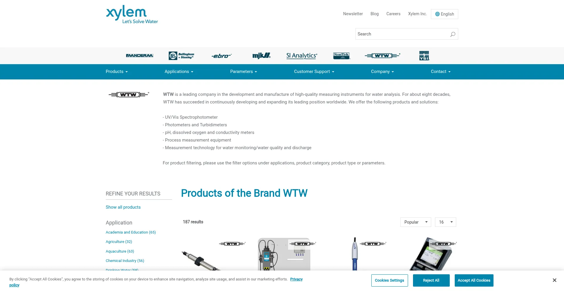 Website screenshot of Wtw.com
