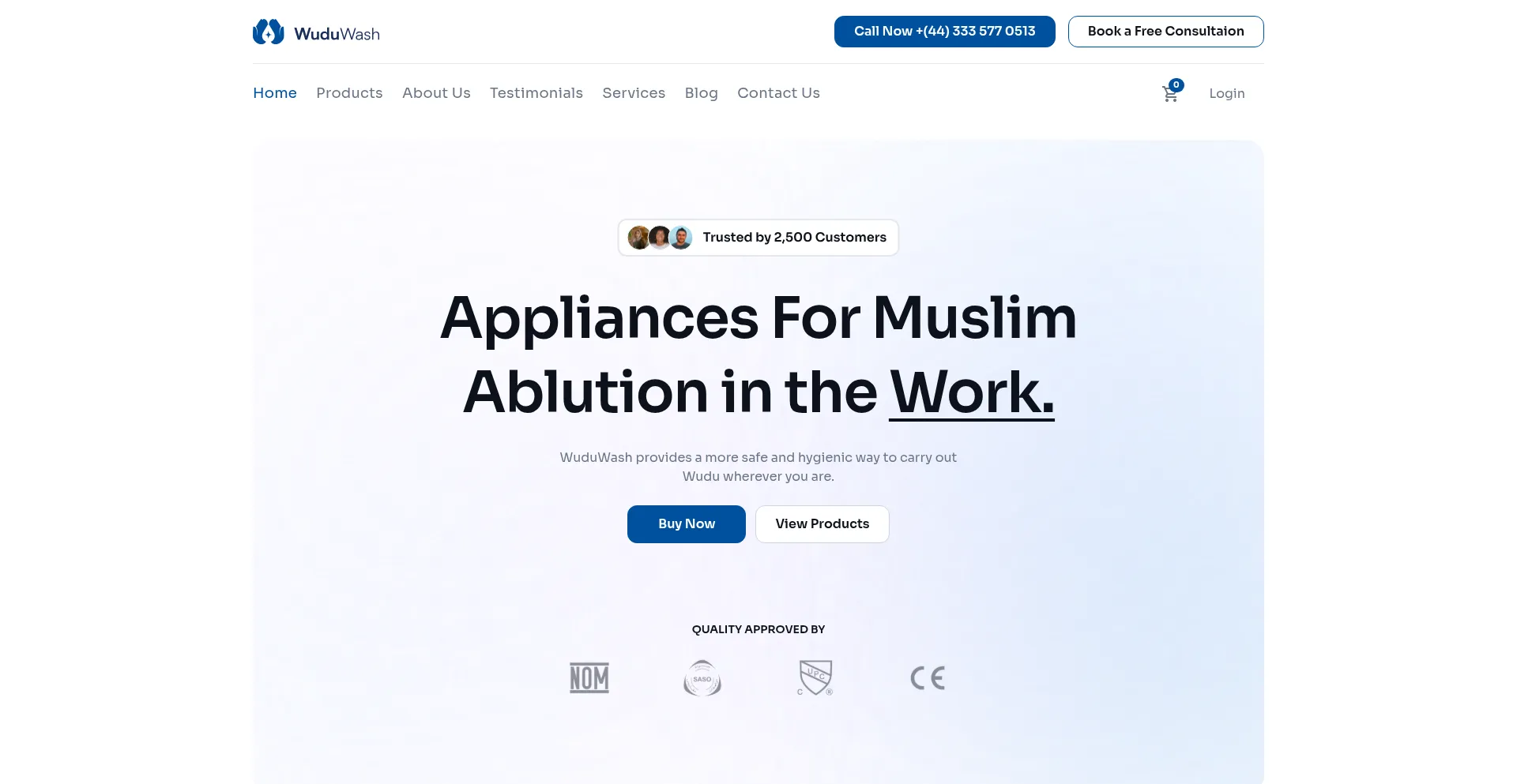 Wuduwash.com Screenshot