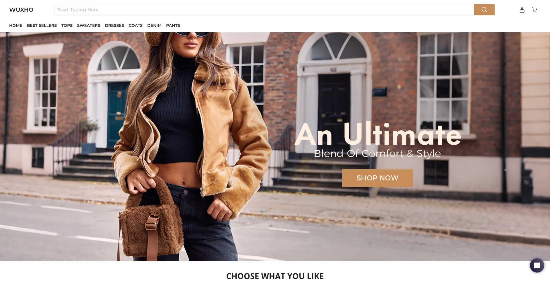 Website screenshot of Wuxho.com